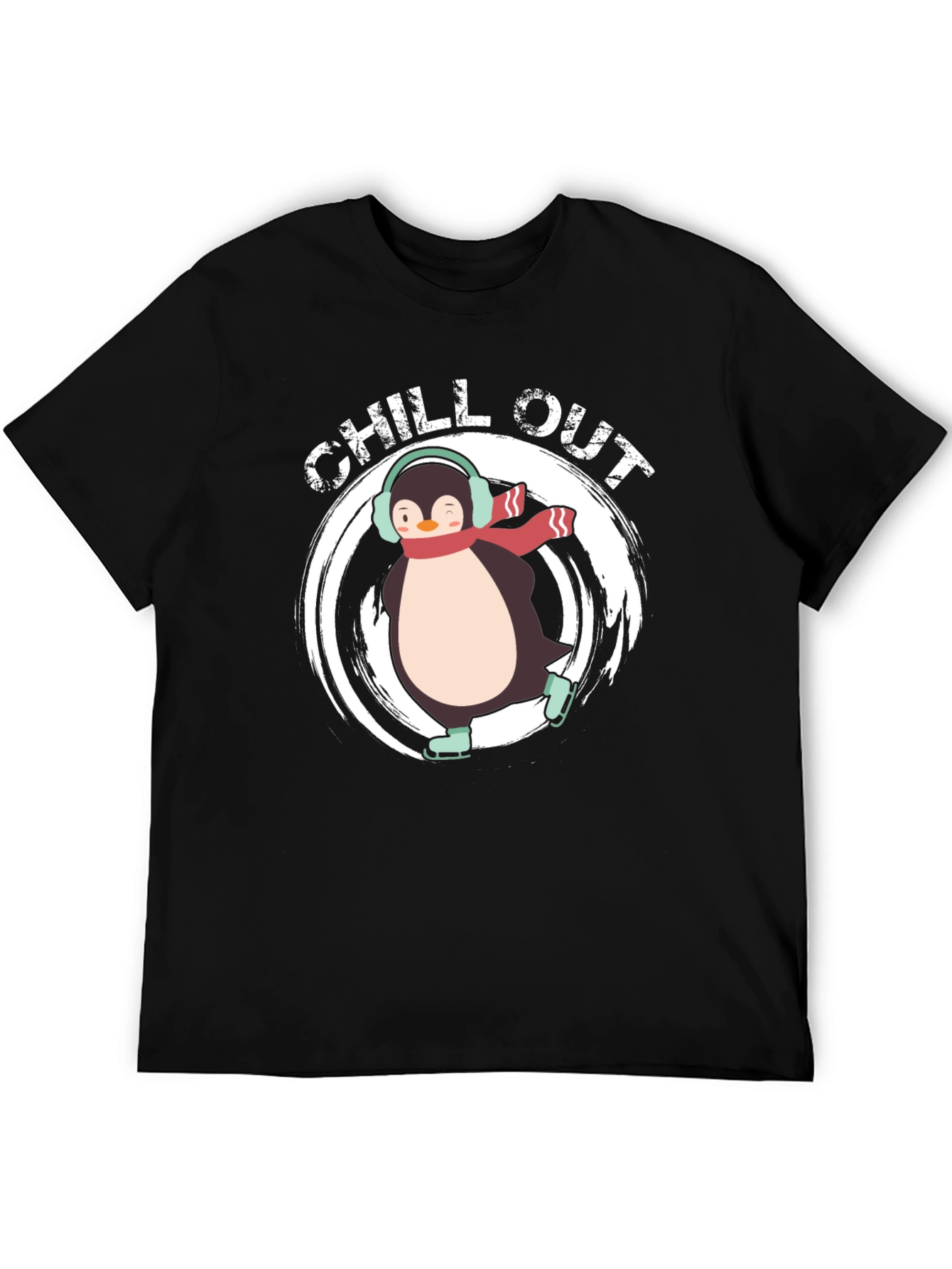 Black Chill Out Penguin T-Shirt view 5