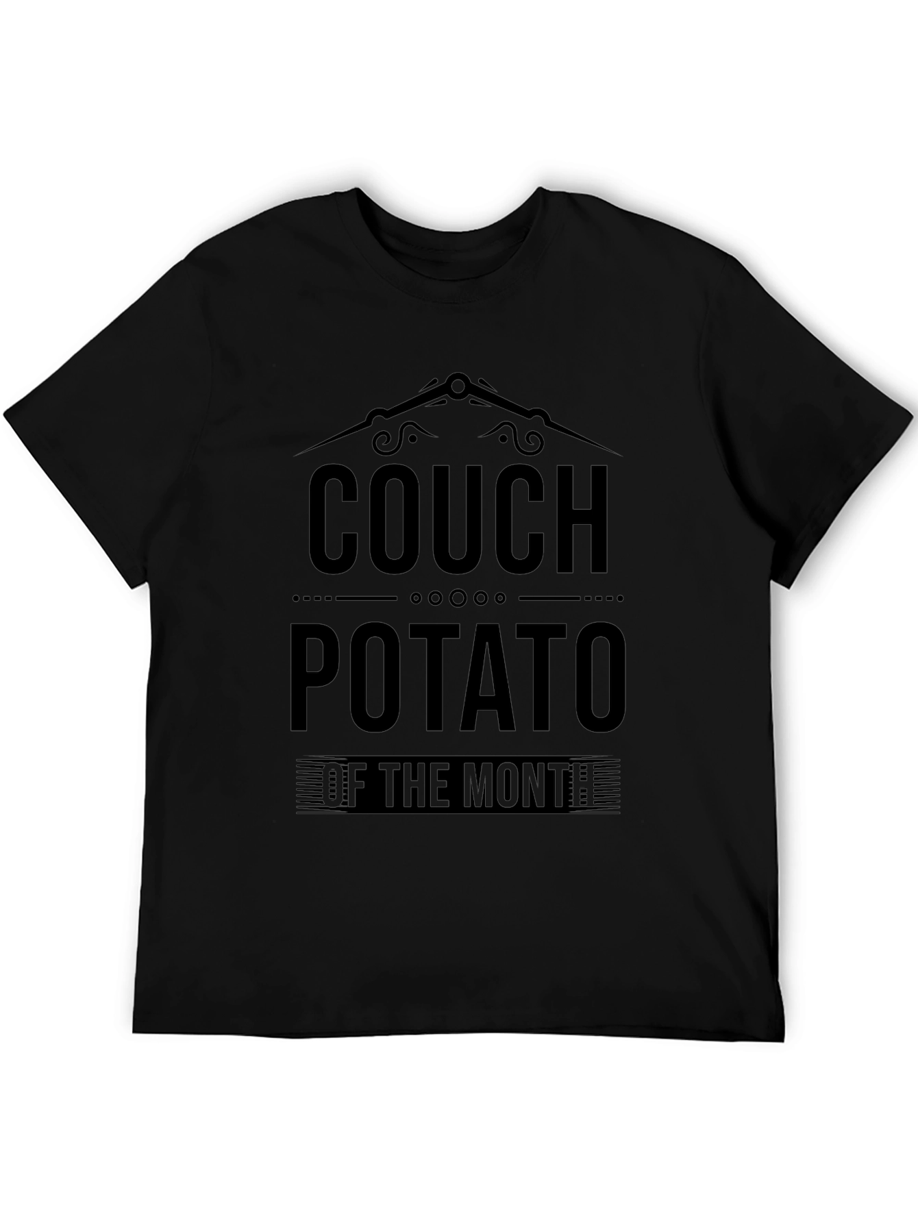 Black Couch Potato T-Shirt - Funny Lazy Lounging Tee view 5