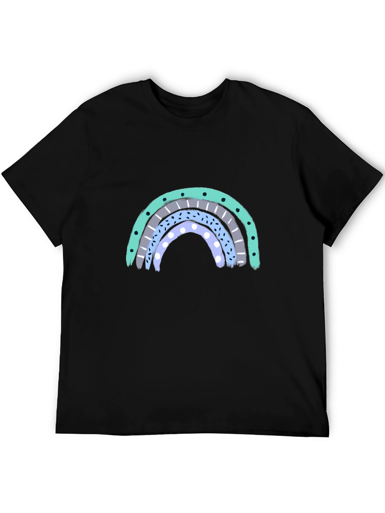 Black Rainbow Graphic T-Shirt - Casual Cool view 5