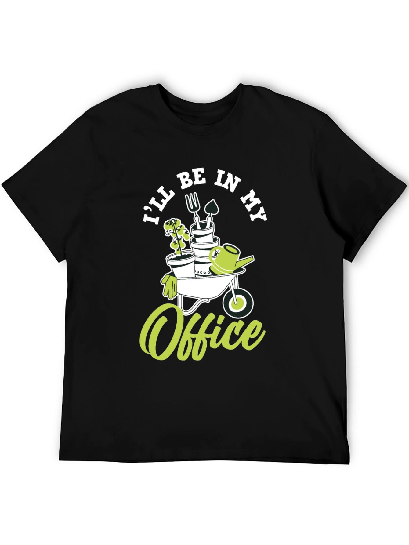 Black Gardener's Office T-Shirt view 5
