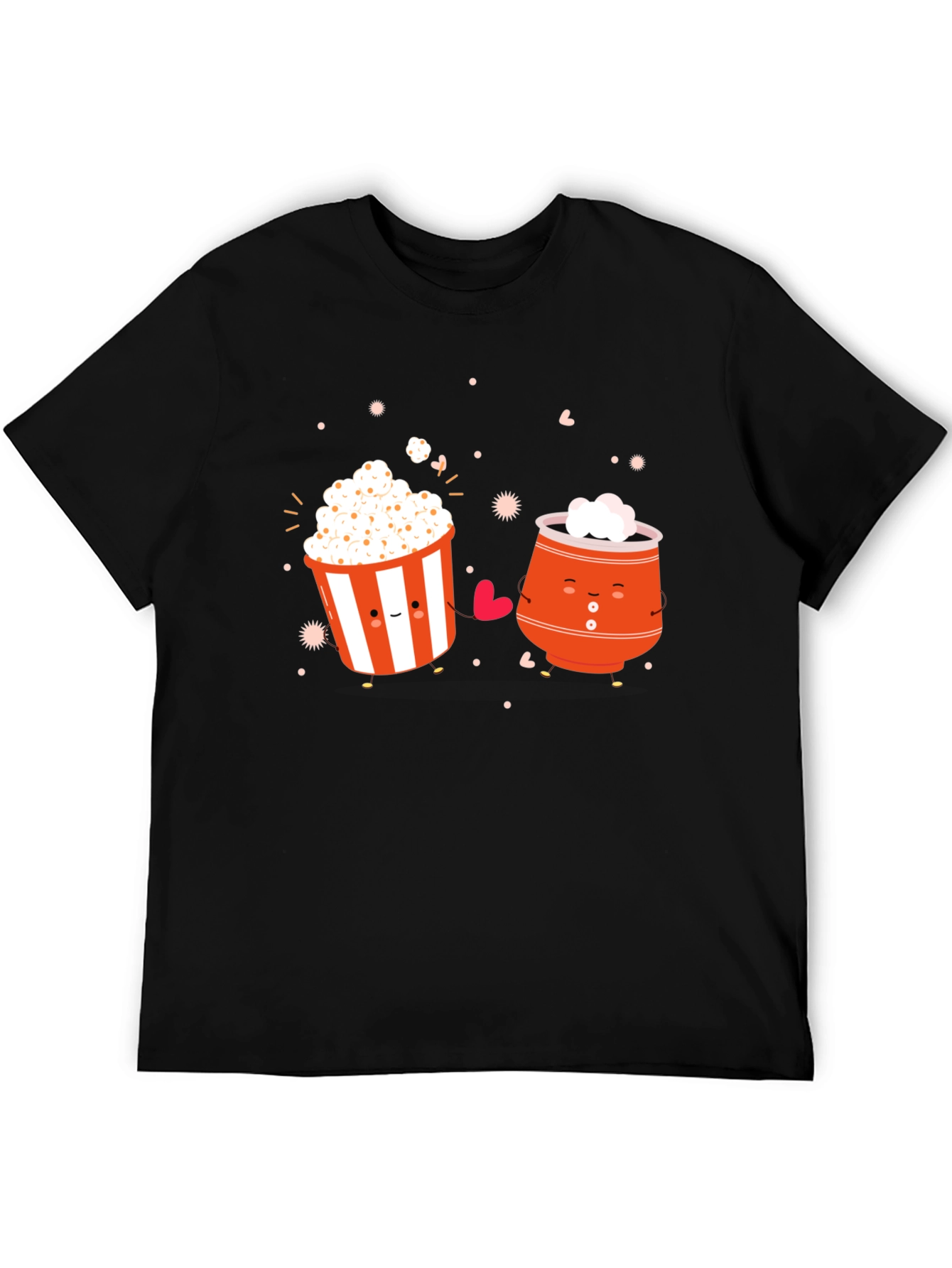 Black Cute Cartoon Snack Graphic Tee view 5