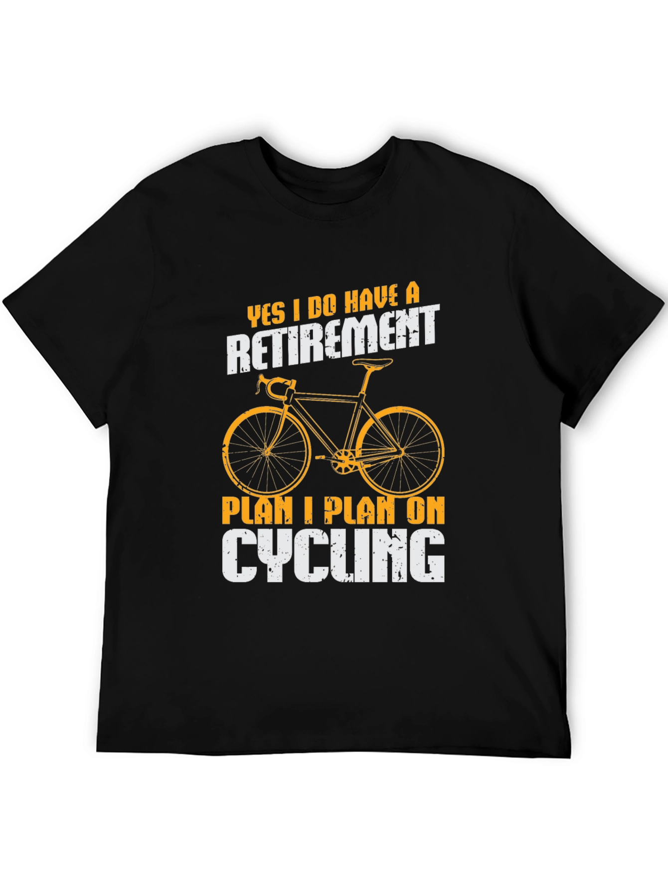 Black Cycling Retirement Plan T-Shirt view 5