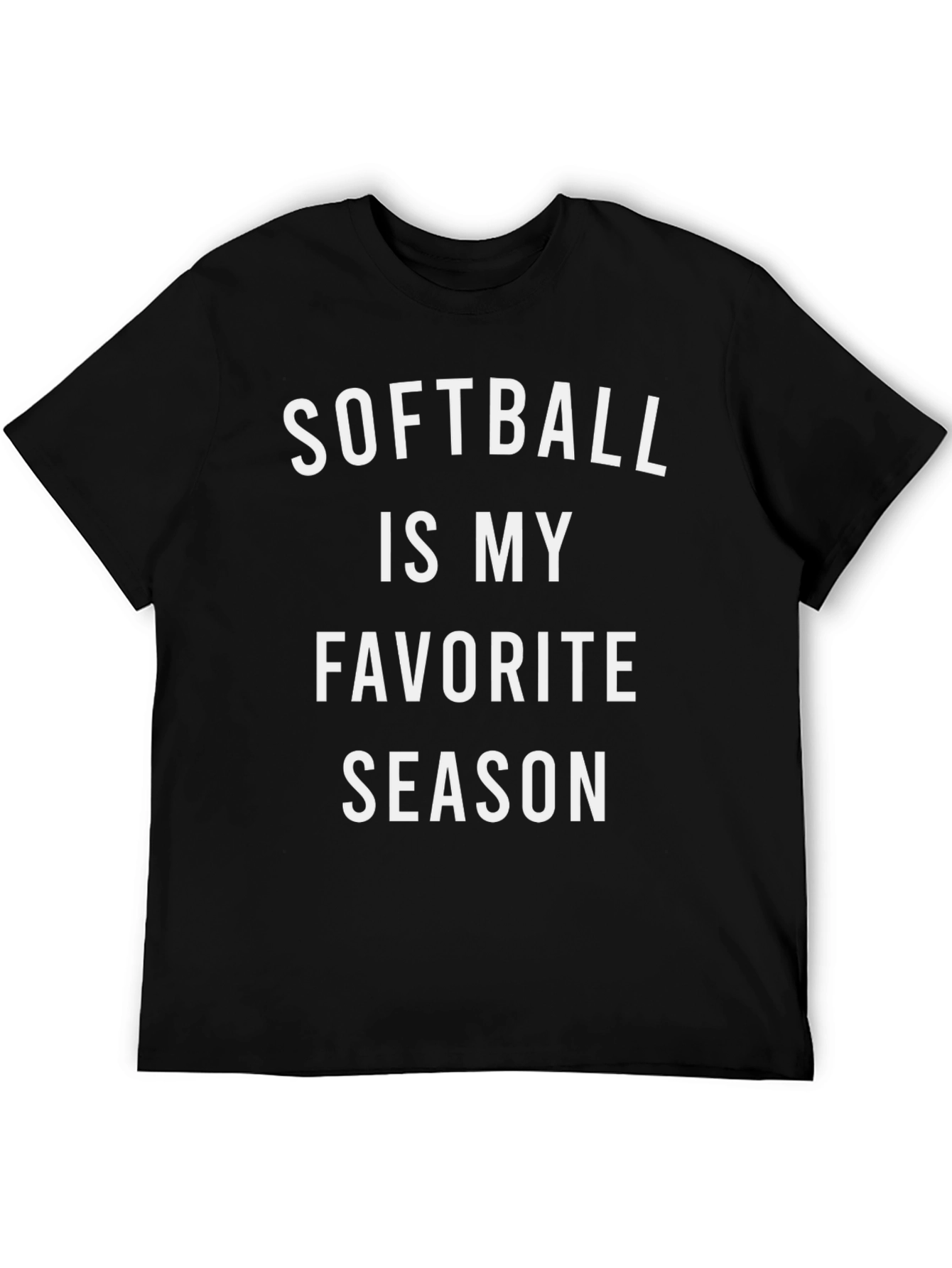 Black Softball is My Favorite Season T-Shirt view 5