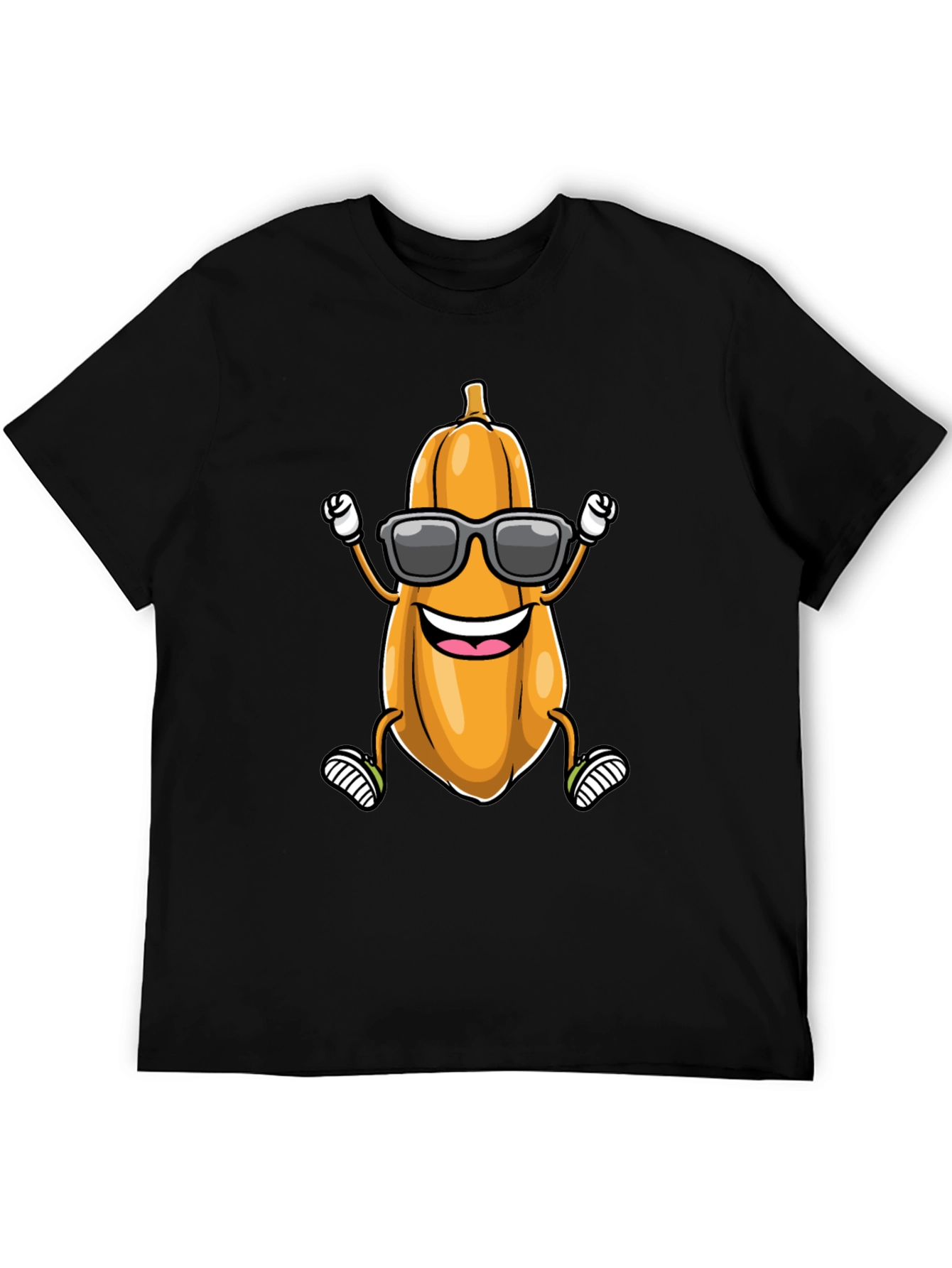 Black Cool Squash Cartoon T-Shirt view 5