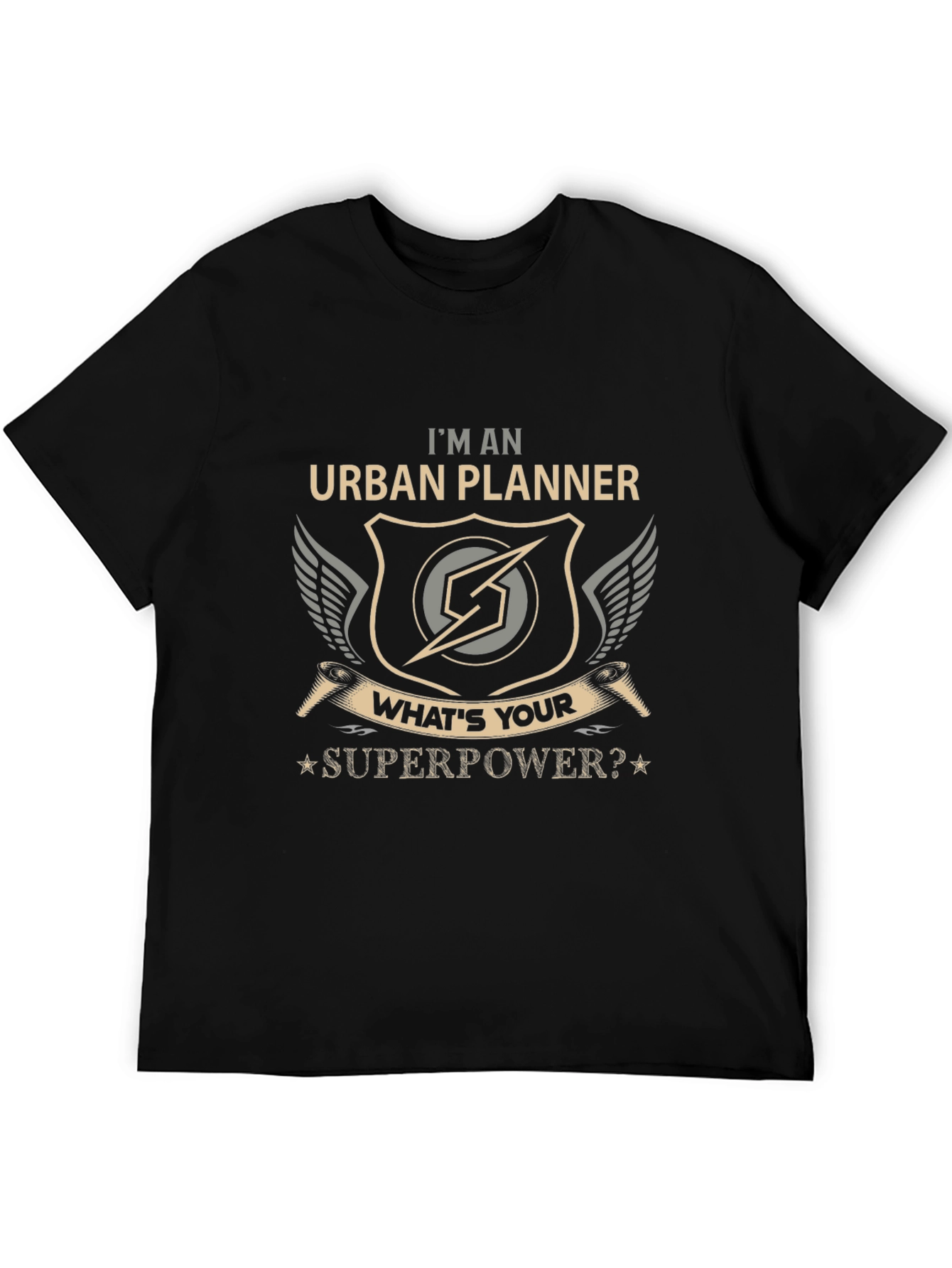 Black Urban Planner Superpower T-Shirt view 5