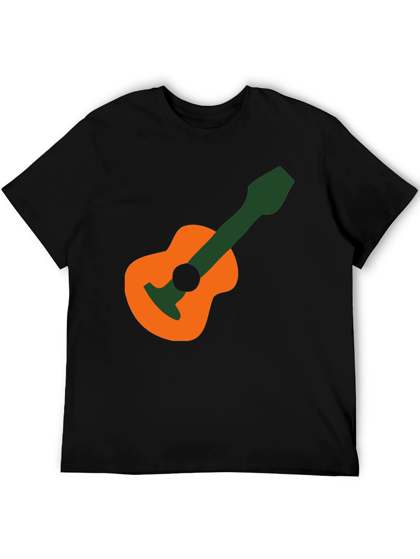 Black Guitar Graphic T-Shirt - Black Cotton Tee view 5