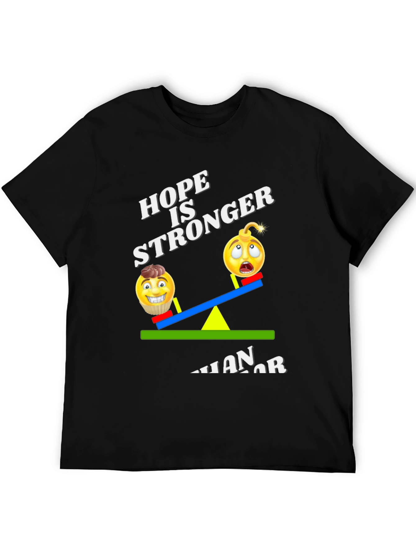 Black Hope is Stronger Than Terror T-Shirt view 5