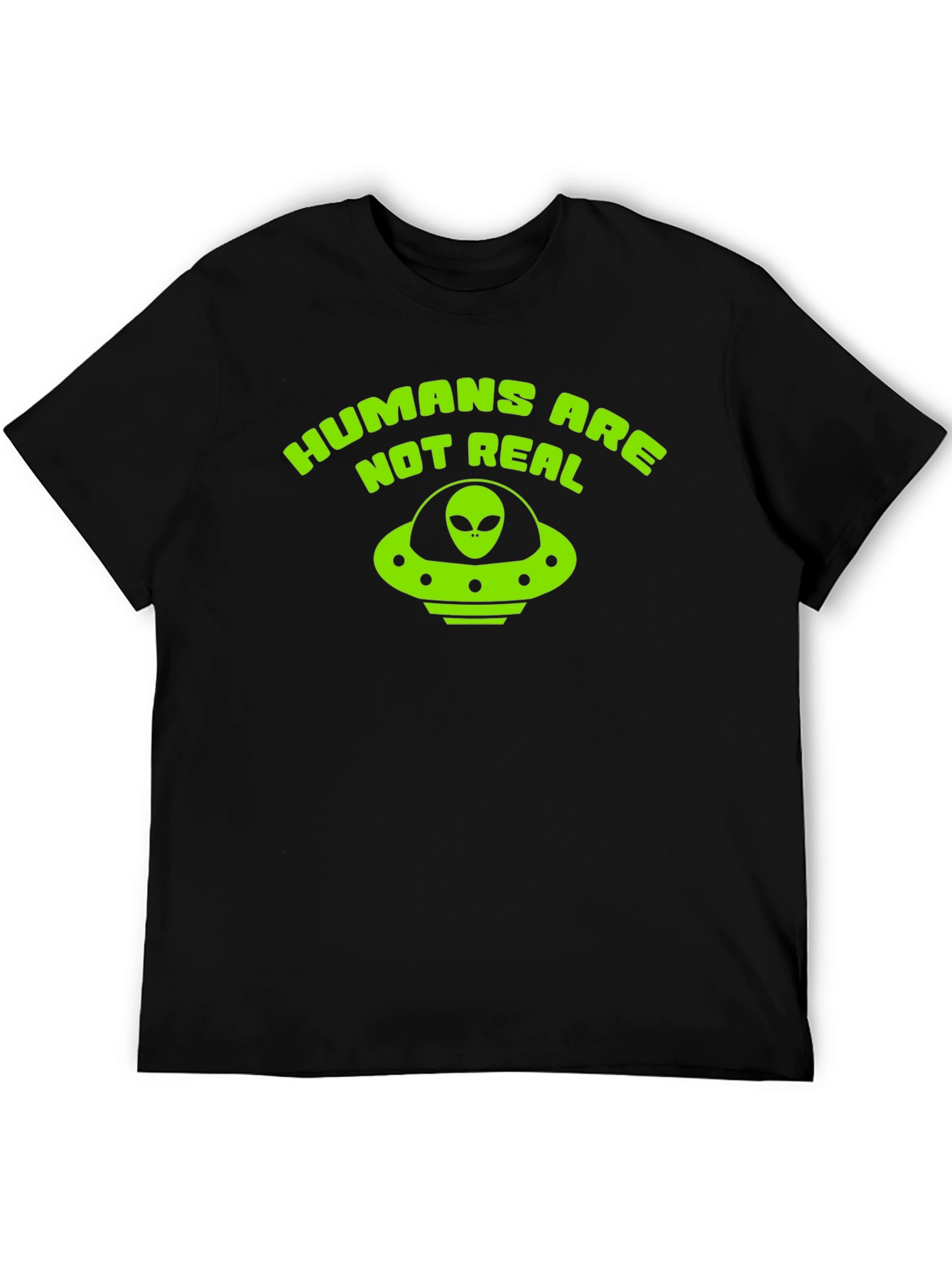 Black Humans Are Not Real Alien UFO T-Shirt view 5
