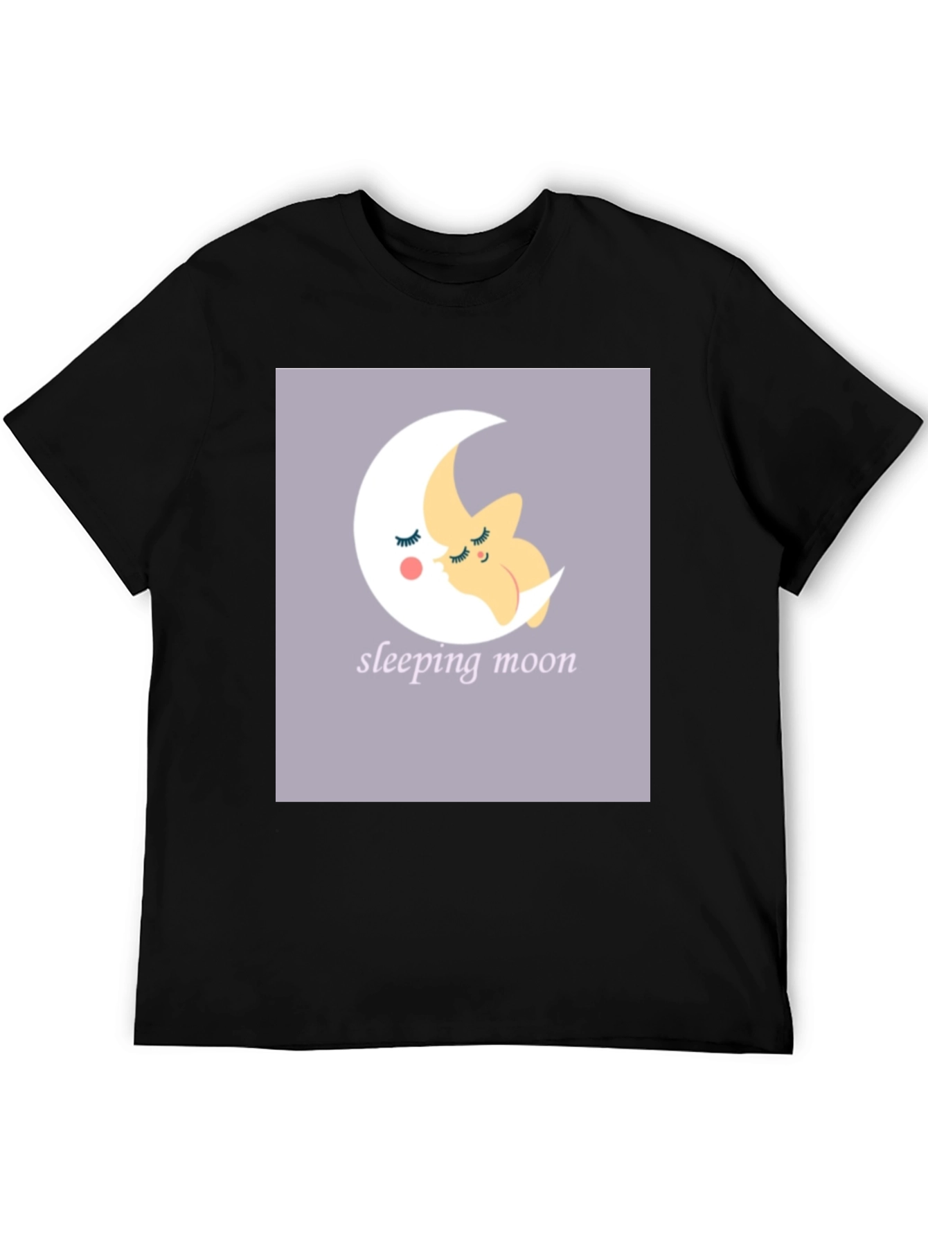Black Sleeping Moon Graphic Tee - Stylish Comfort view 5
