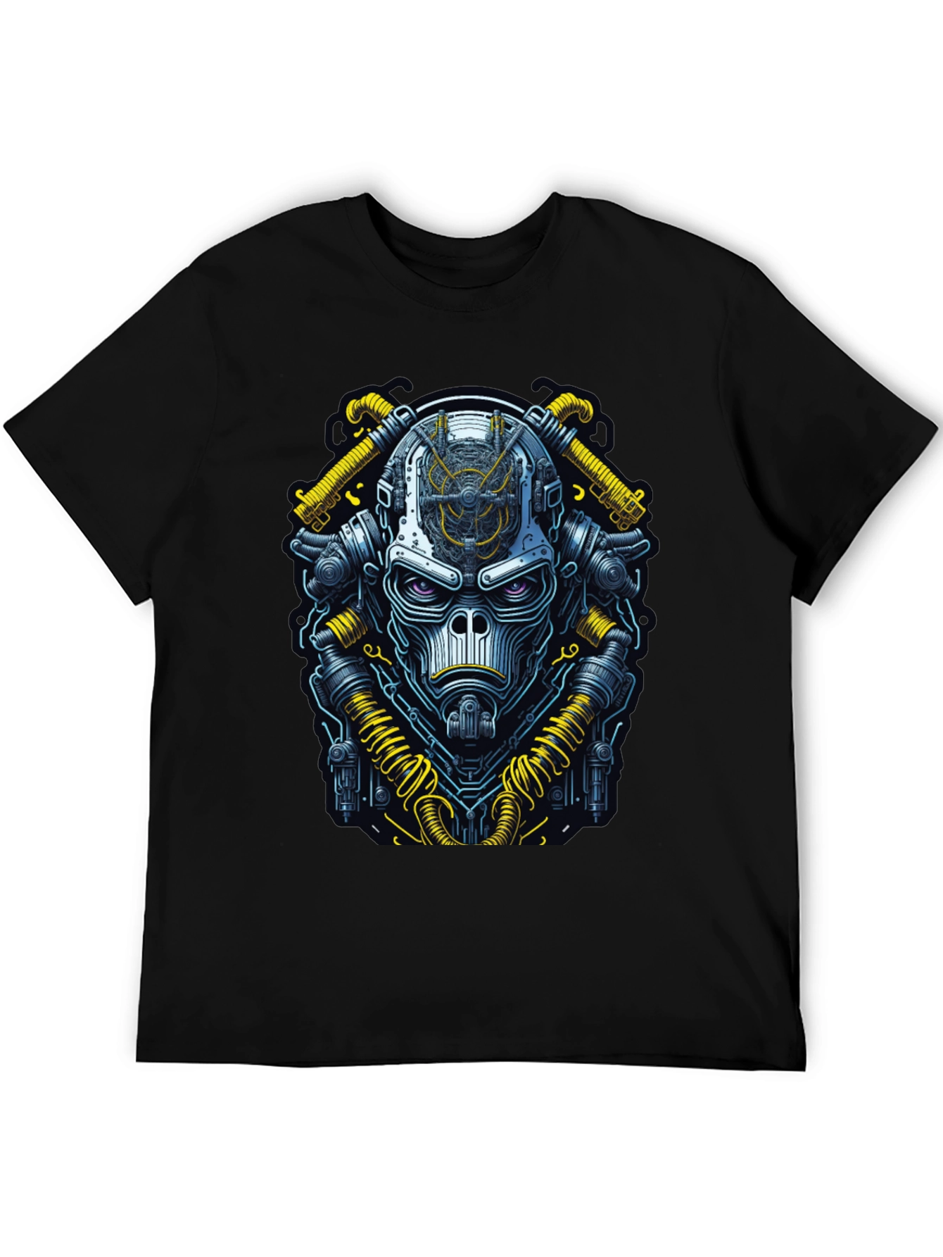 Black Steampunk Monkey Tee - Unique Graphic Design view 5