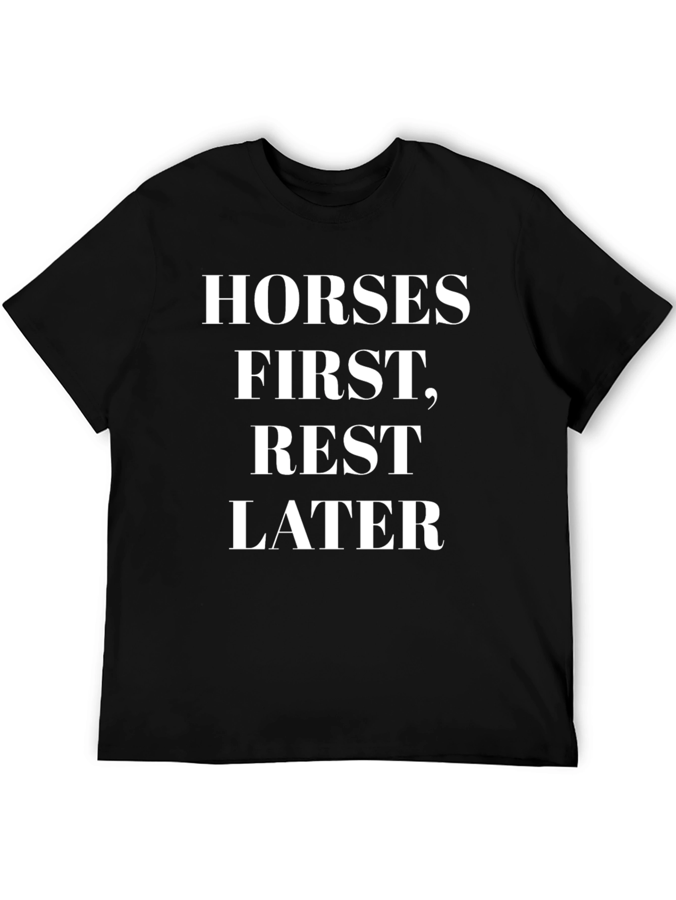 Black Horses First, Rest Later Graphic T-Shirt view 5