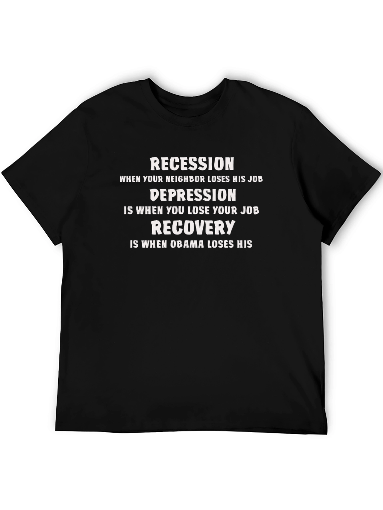 Black Recession, Depression, Recovery T-Shirt view 5