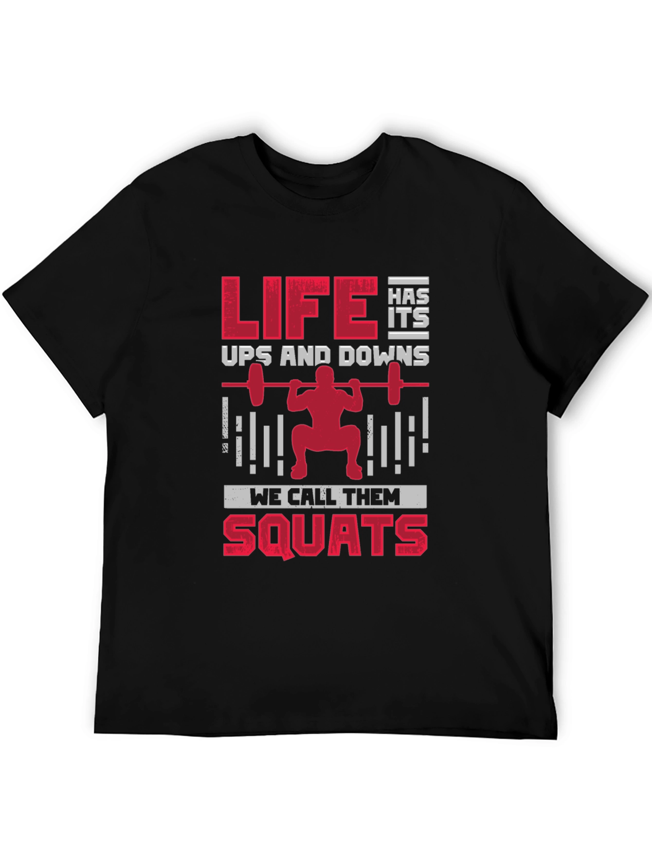 Black Life Has Its Ups & Downs Squats T-Shirt view 5