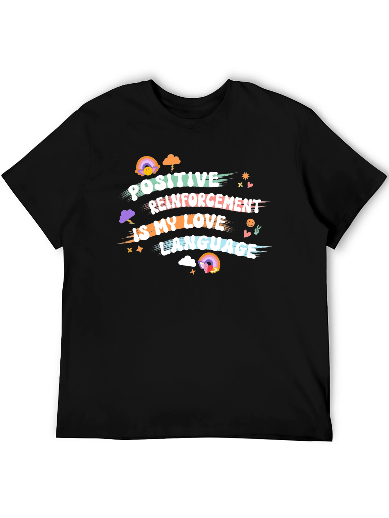 Black Positive Reinforcement Love Language Graphic Tee view 5