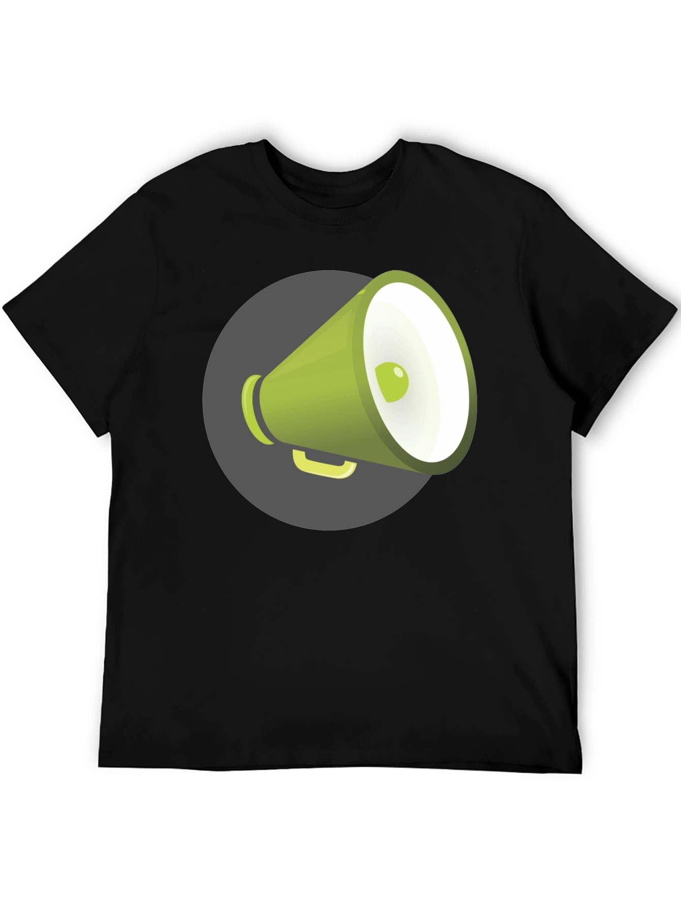 Black Megaphone Graphic Tee - Black Unisex T-Shirt view 5