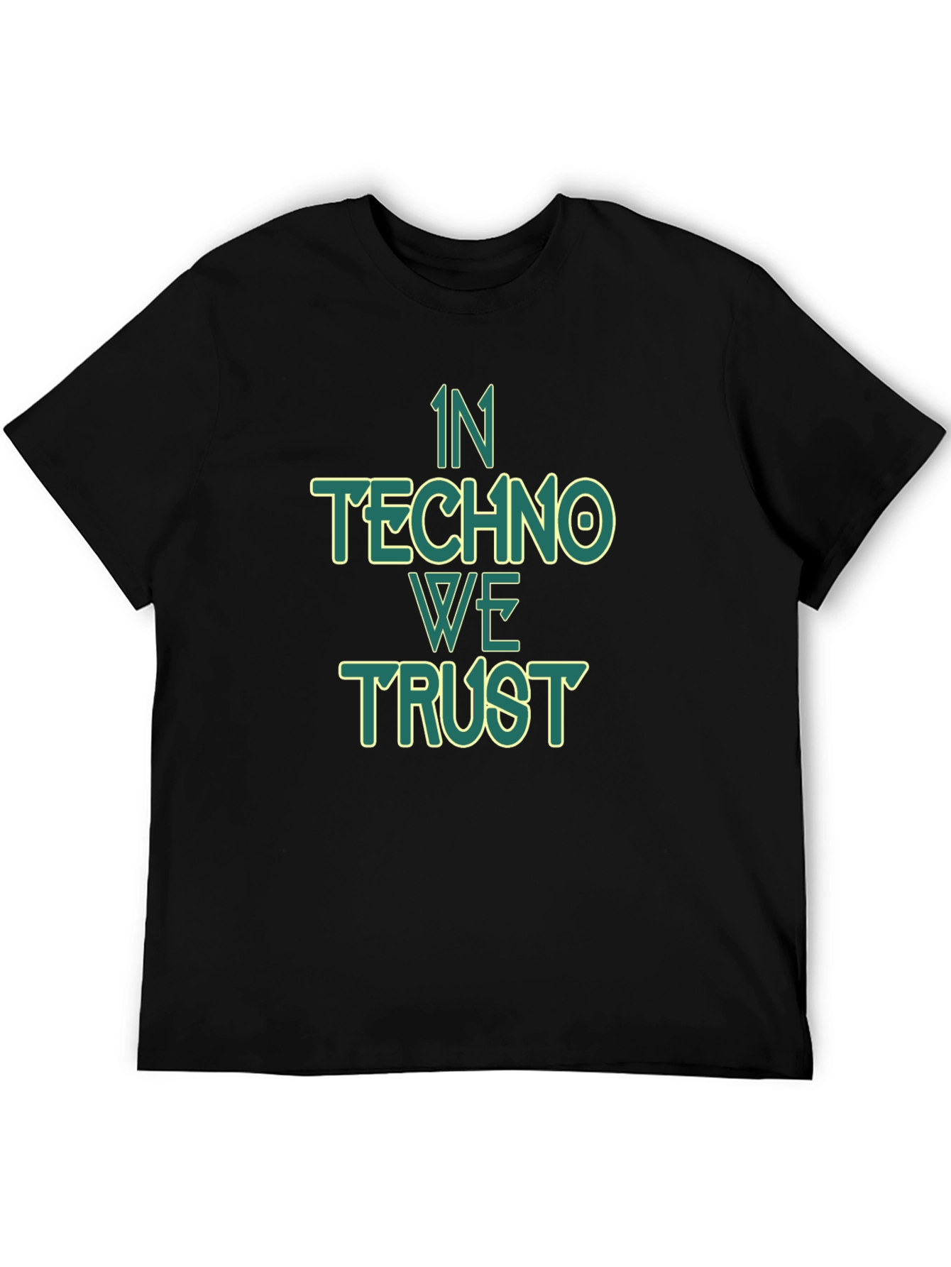 Black In Techno We Trust Graphic Tee - Black view 5
