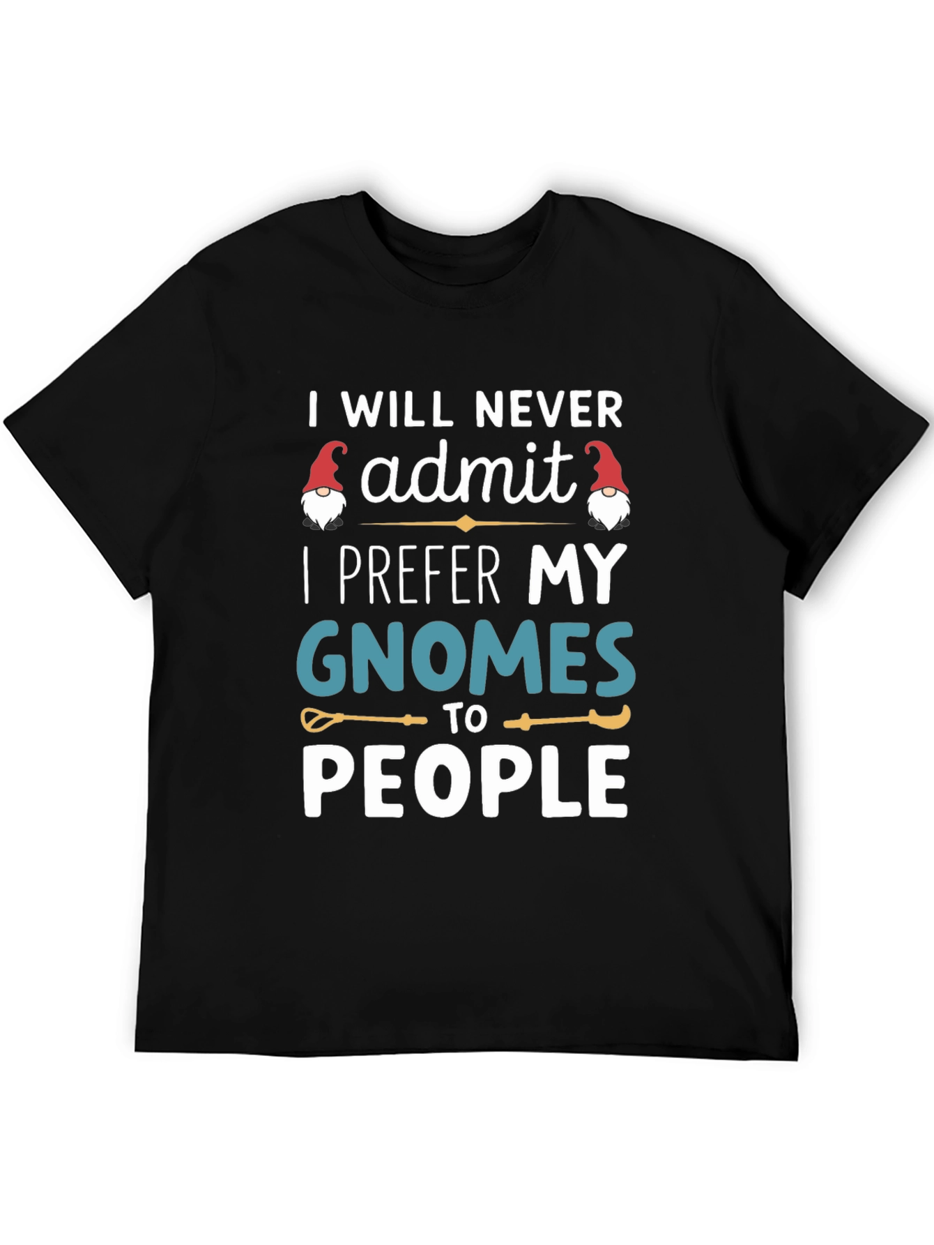 Black Gnomes Before People Graphic Tee view 5