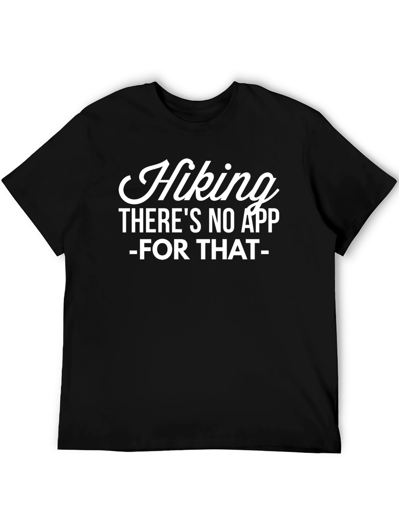 Black Hiking No App T-Shirt view 5