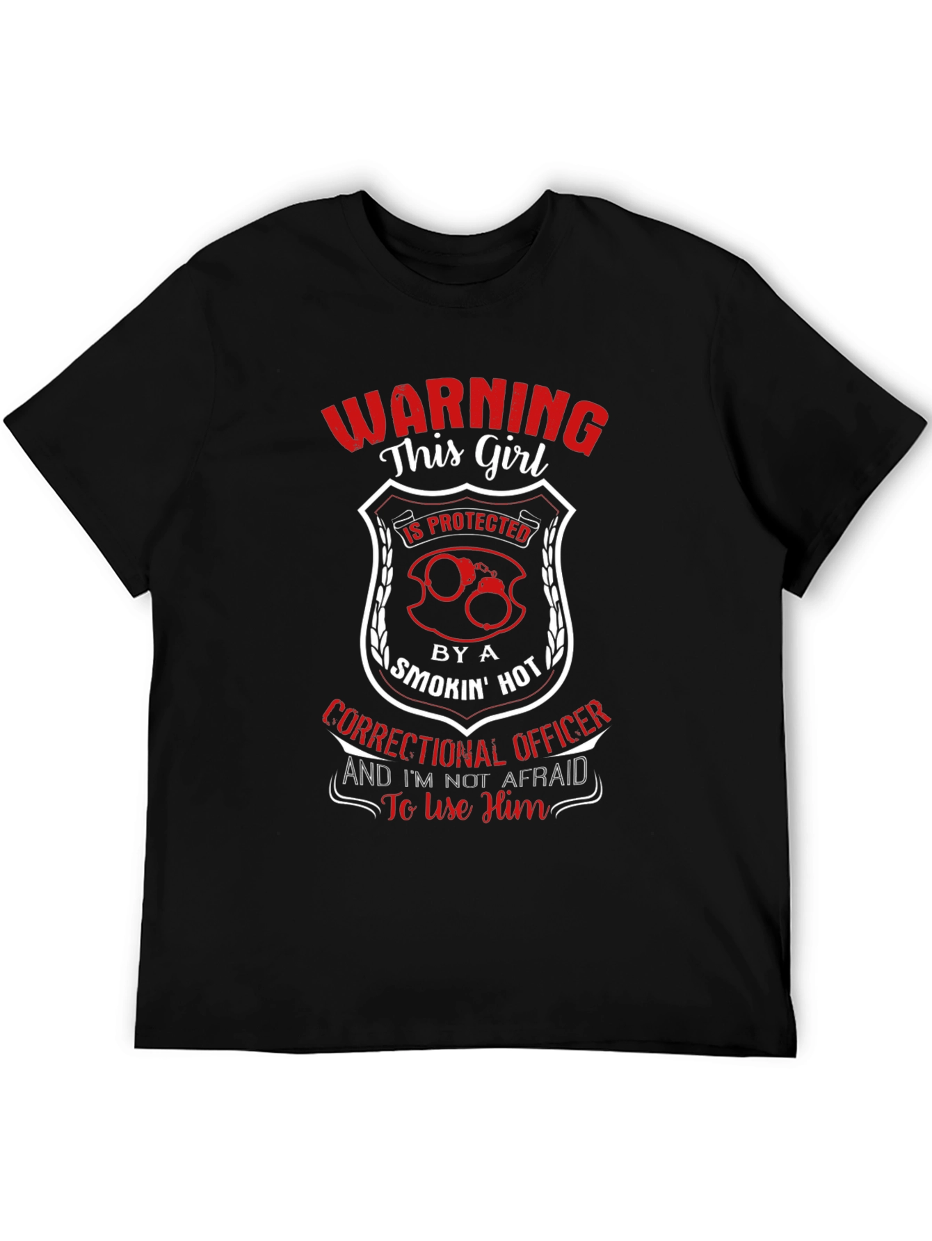 Black Correctional Officer's Girlfriends T-Shirt view 5