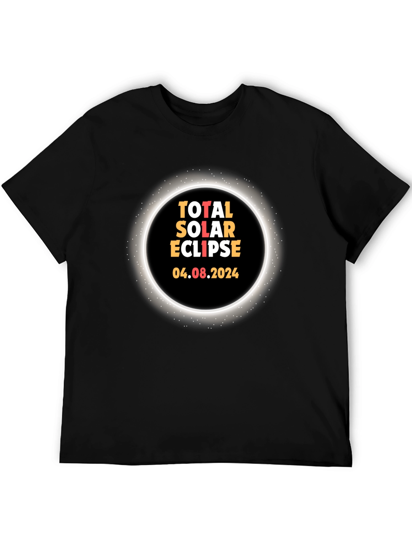 Black Total Solar Eclipse 2024 T-Shirt view 5