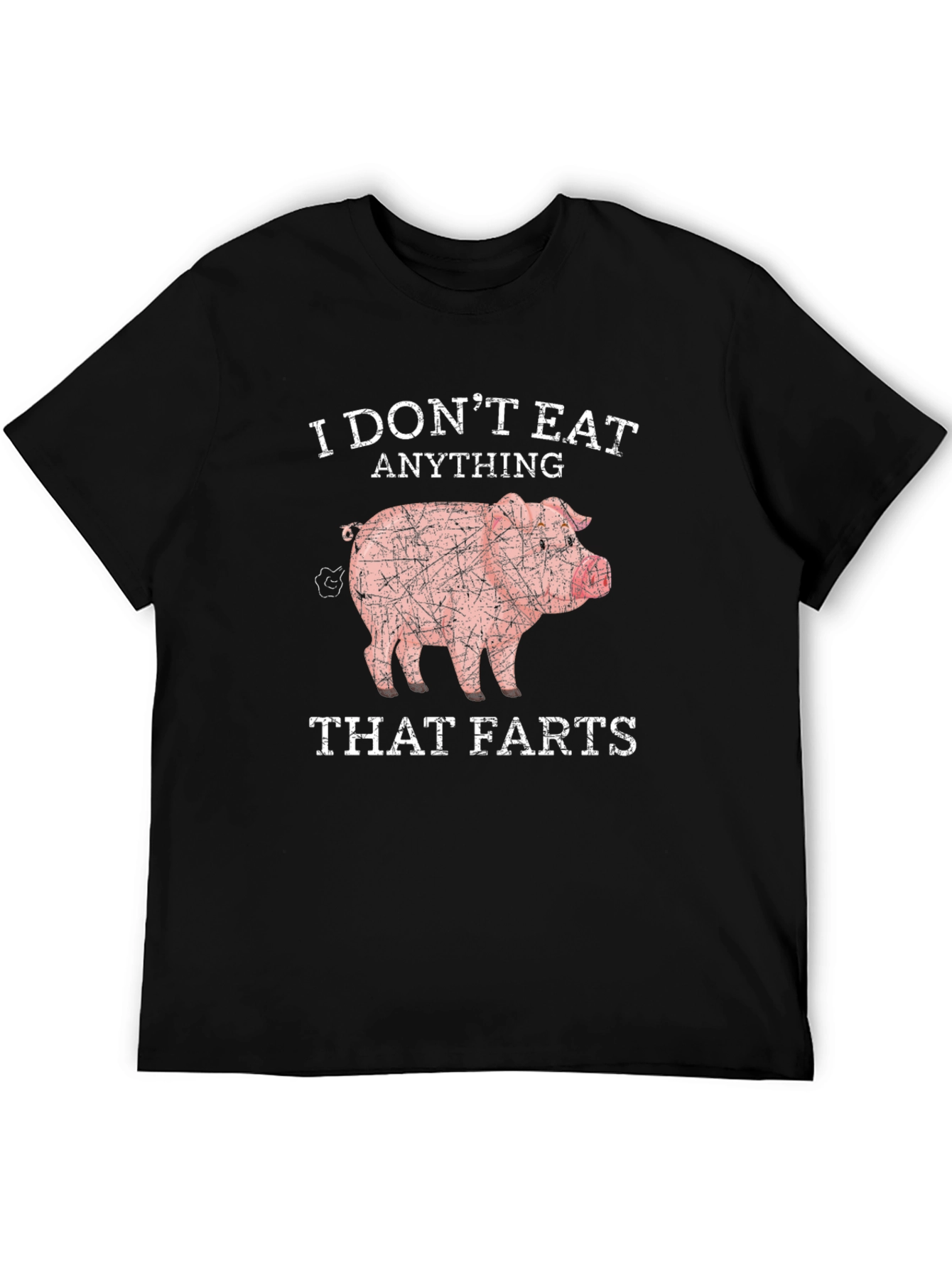 Black I Don't Eat Anything That Farts T-Shirt view 5