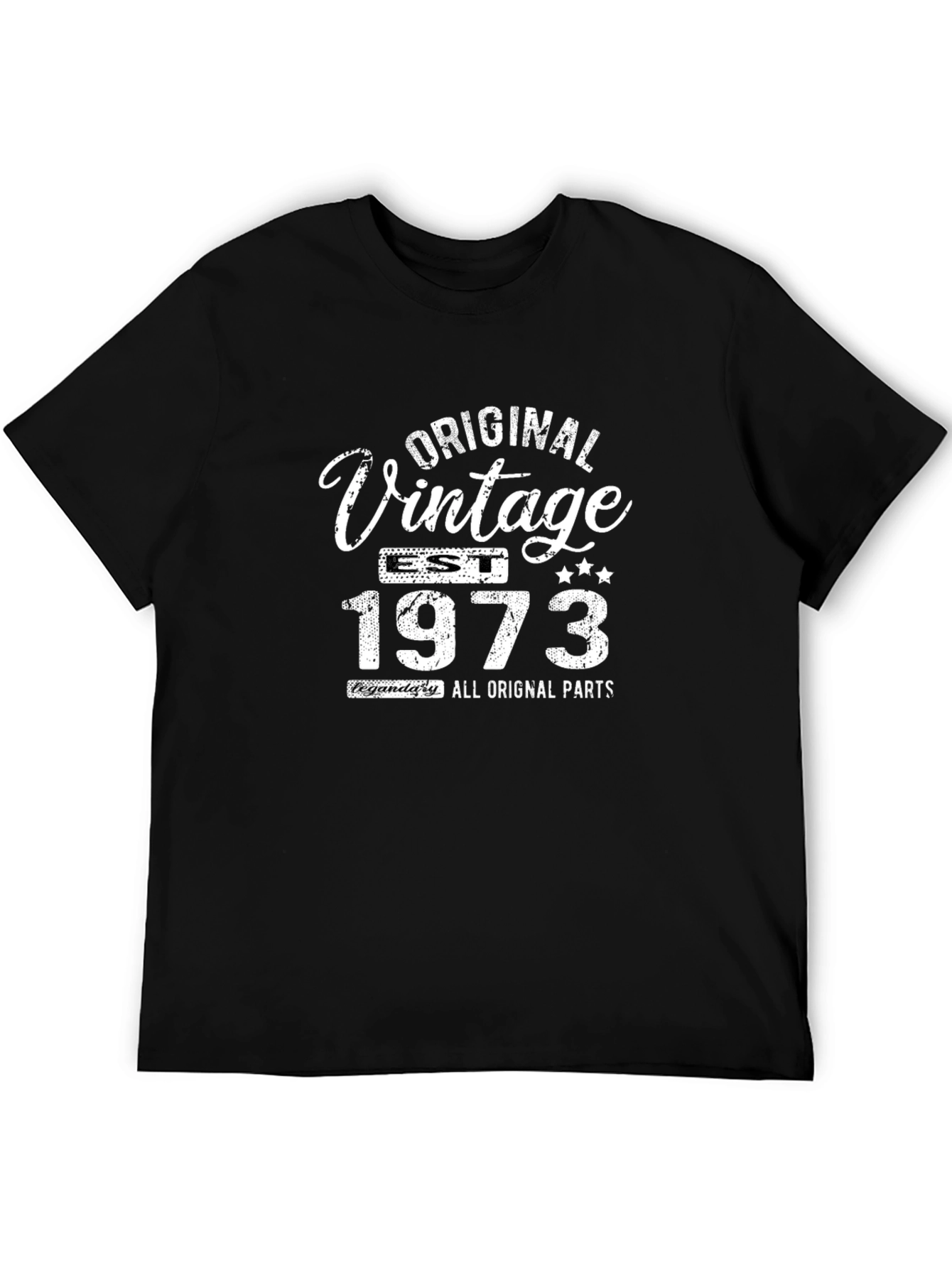 Black Vintage 1973 Original Parts T-Shirt view 5