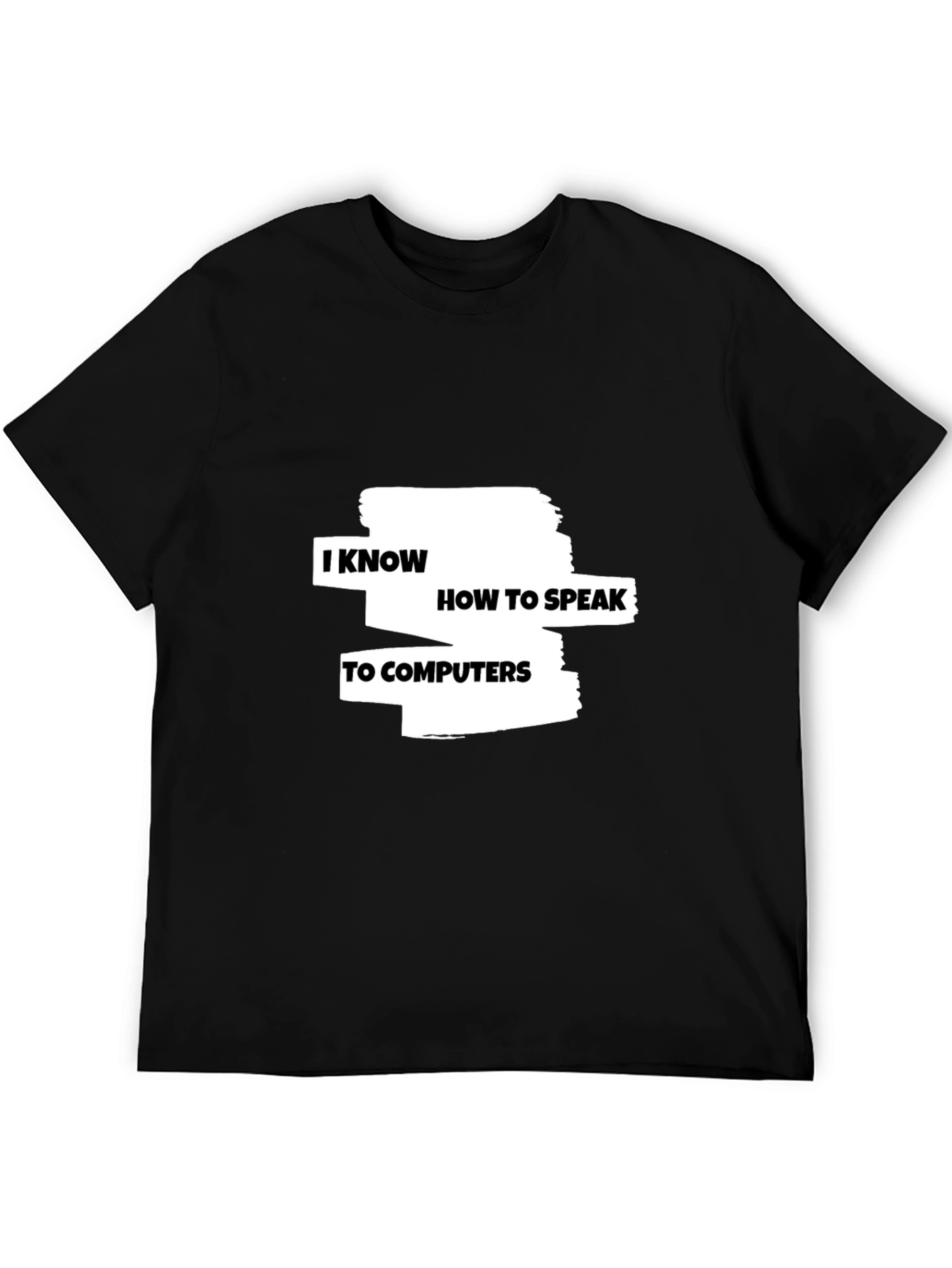 Black I Know How To Speak To Computers Graphic Tee view 5