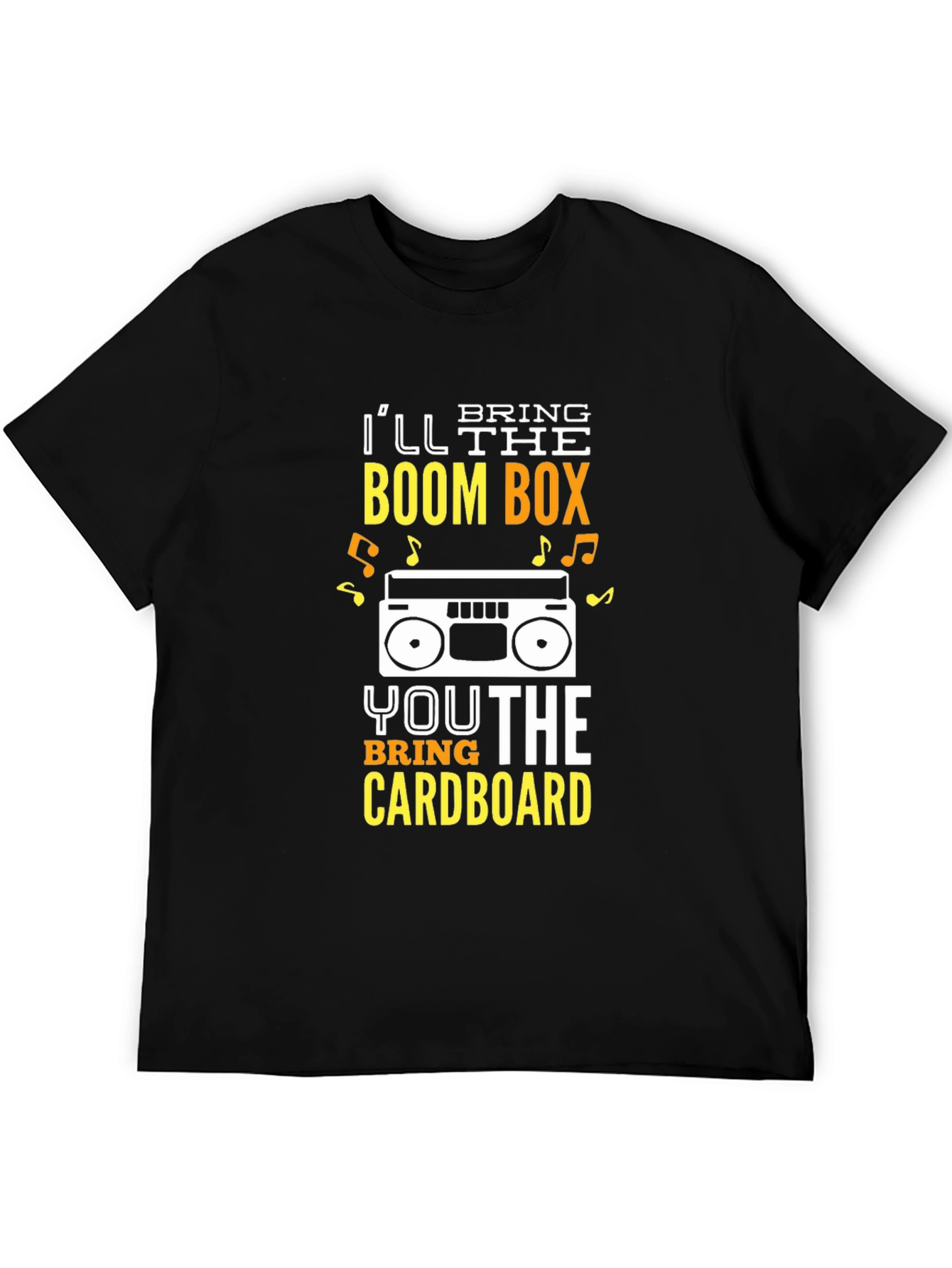 Black Boombox & Cardboard T-Shirt - Dance Party Tee view 5