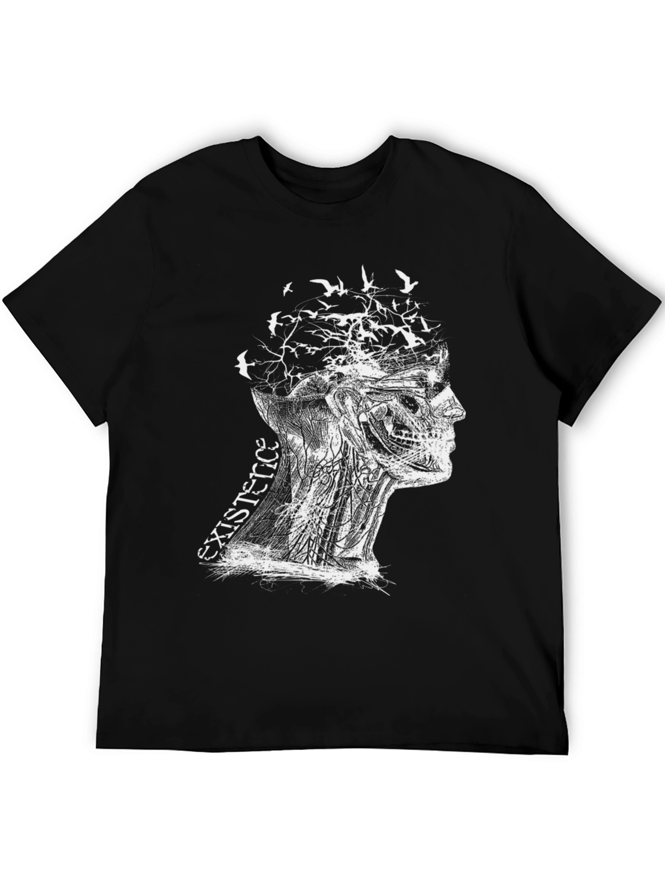Black Existence Graphic Print Black T-Shirt view 5