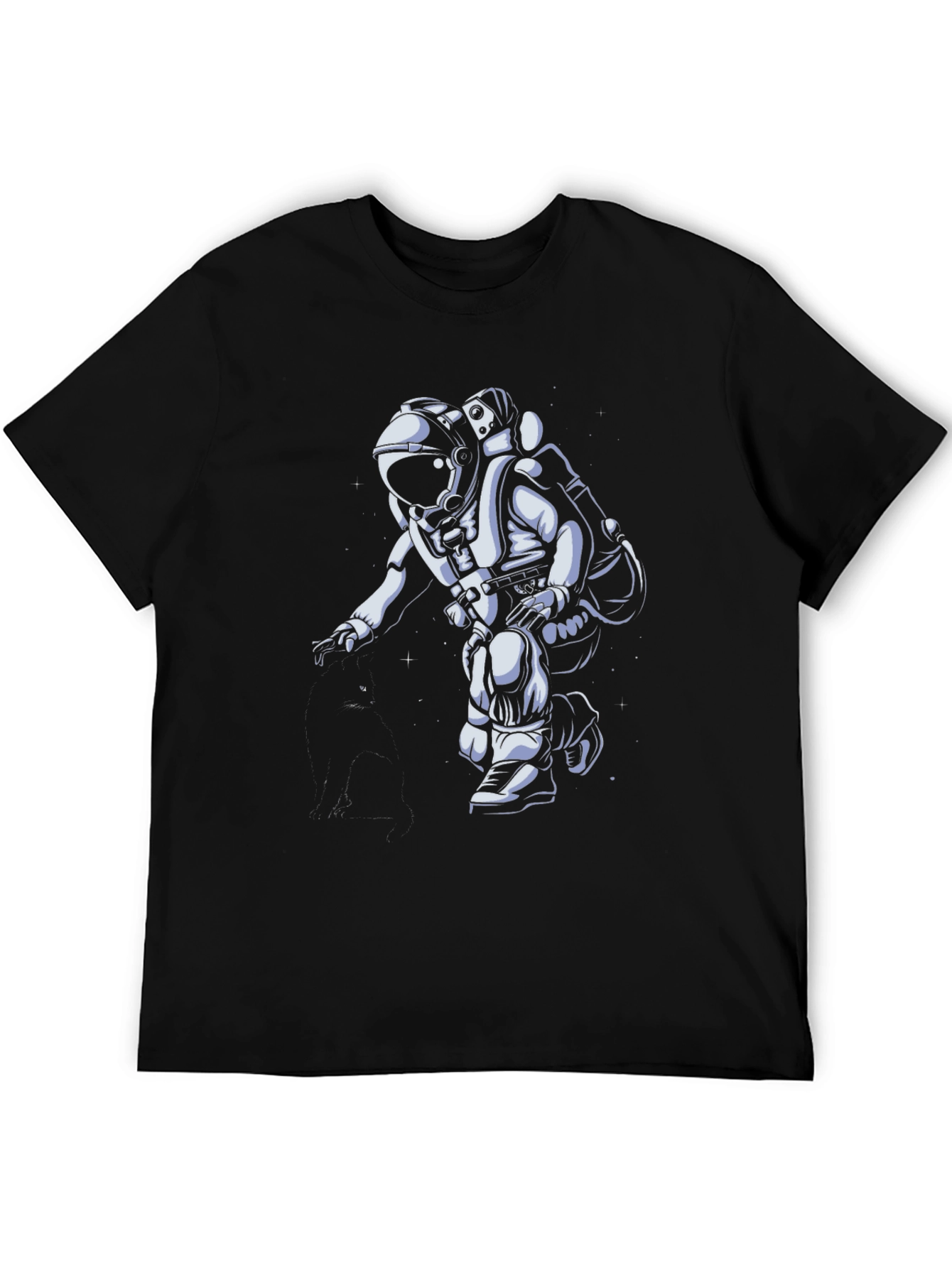 Black Astronaut Graphic Tee - Black Cotton Blend view 5