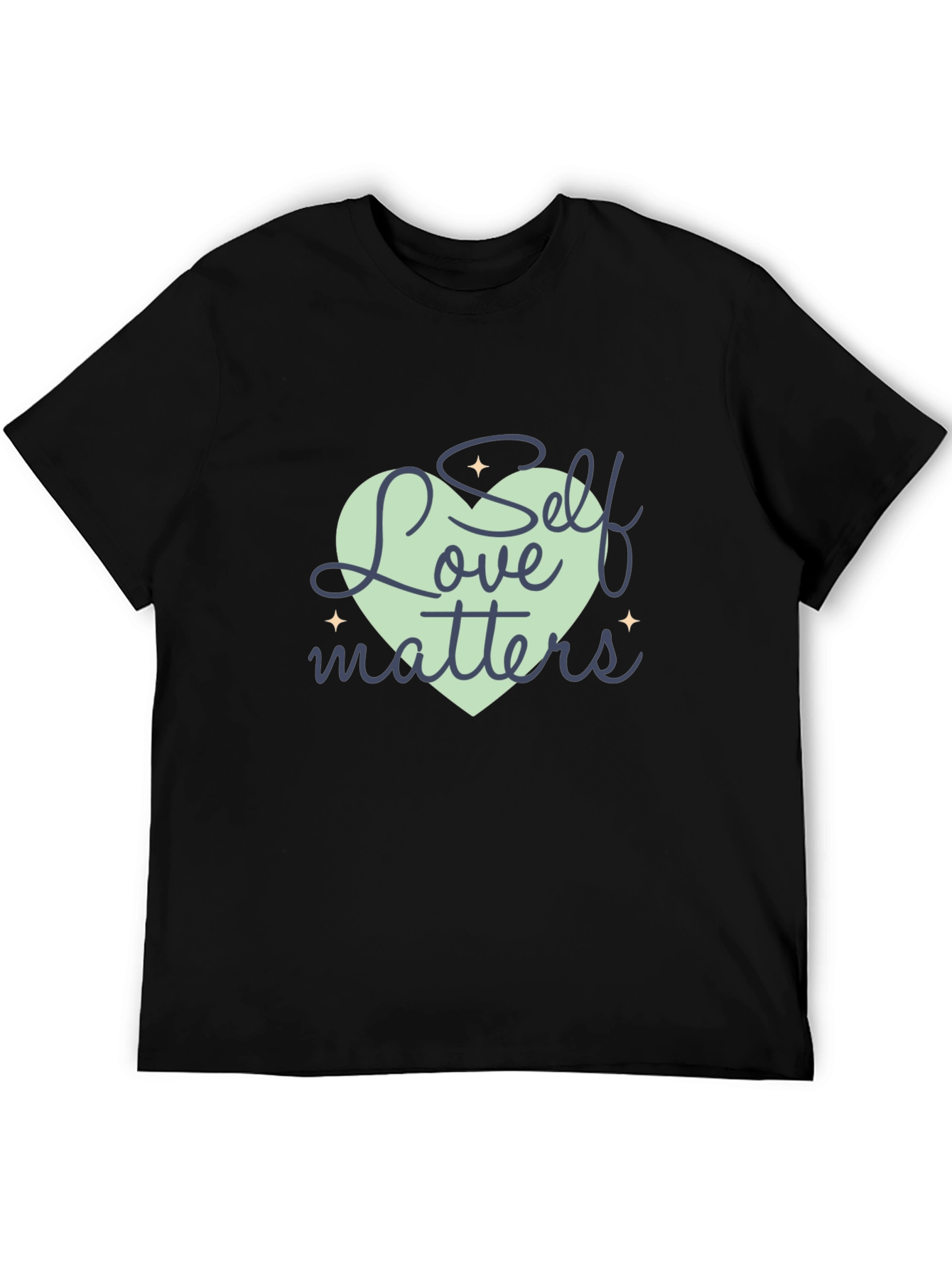 Black Self Love Matters Graphic Tee - Stylish Unisex T-Shirt view 5