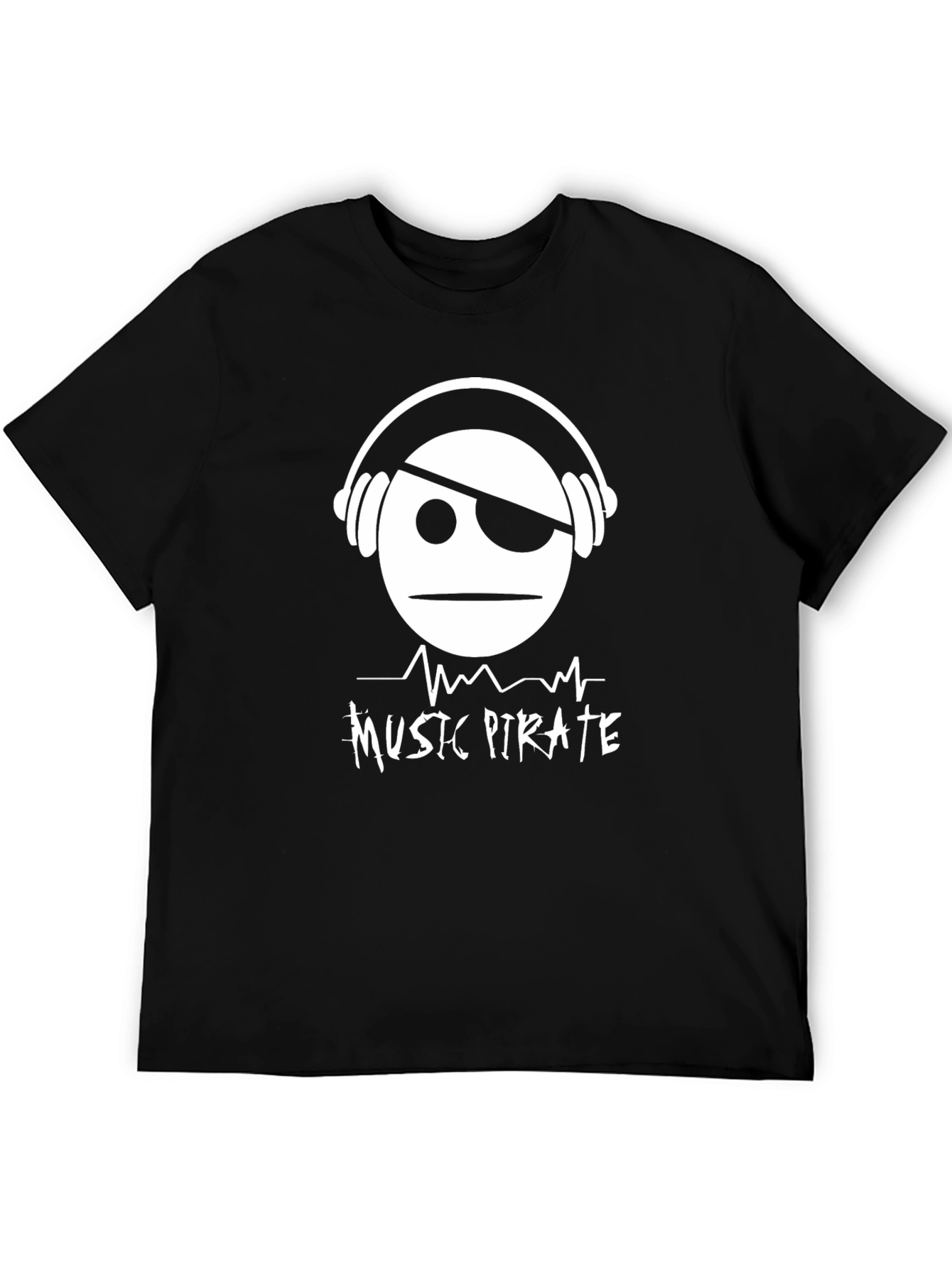 Black Music Pirate Black Graphic T-Shirt view 5