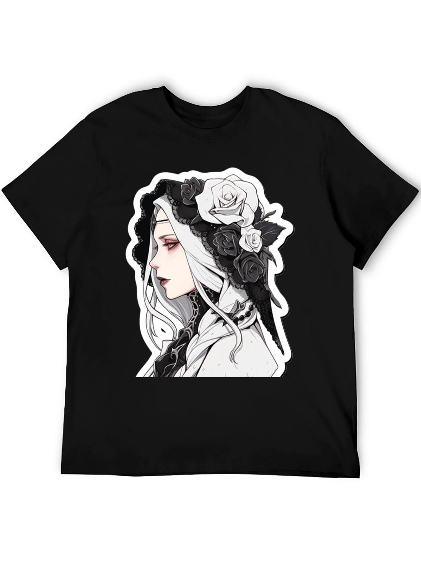 Gothic Anime Black T-Shirt - 5