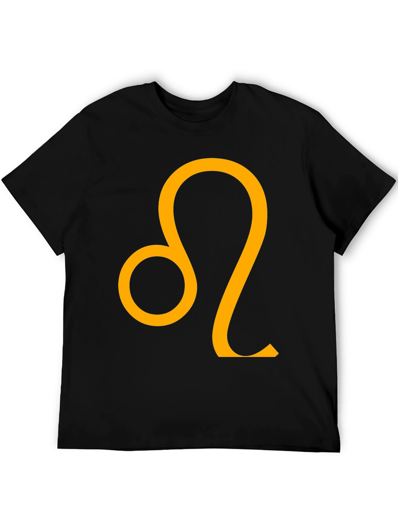Black Leo Zodiac Sign Black T-Shirt view 5