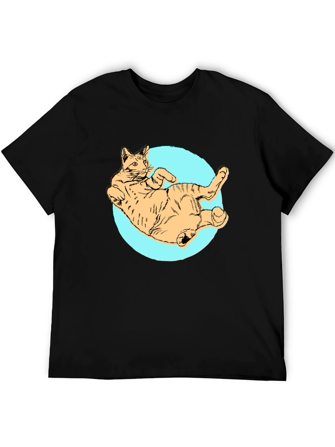 Black Cat Graphic Tee - Men's Black T-Shirt view 5
