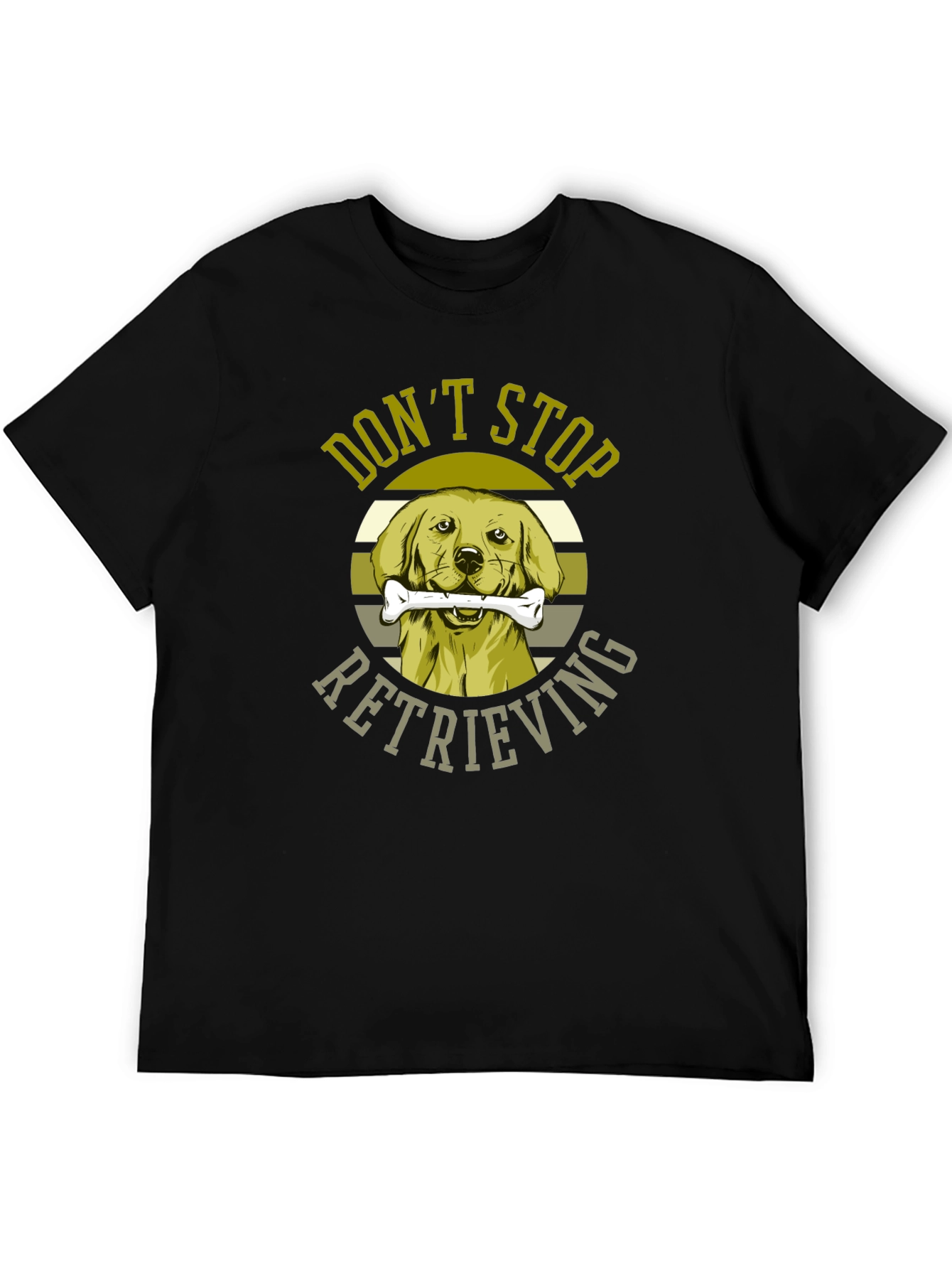 Black Don't Stop Retrieving Dog Graphic T-Shirt view 5