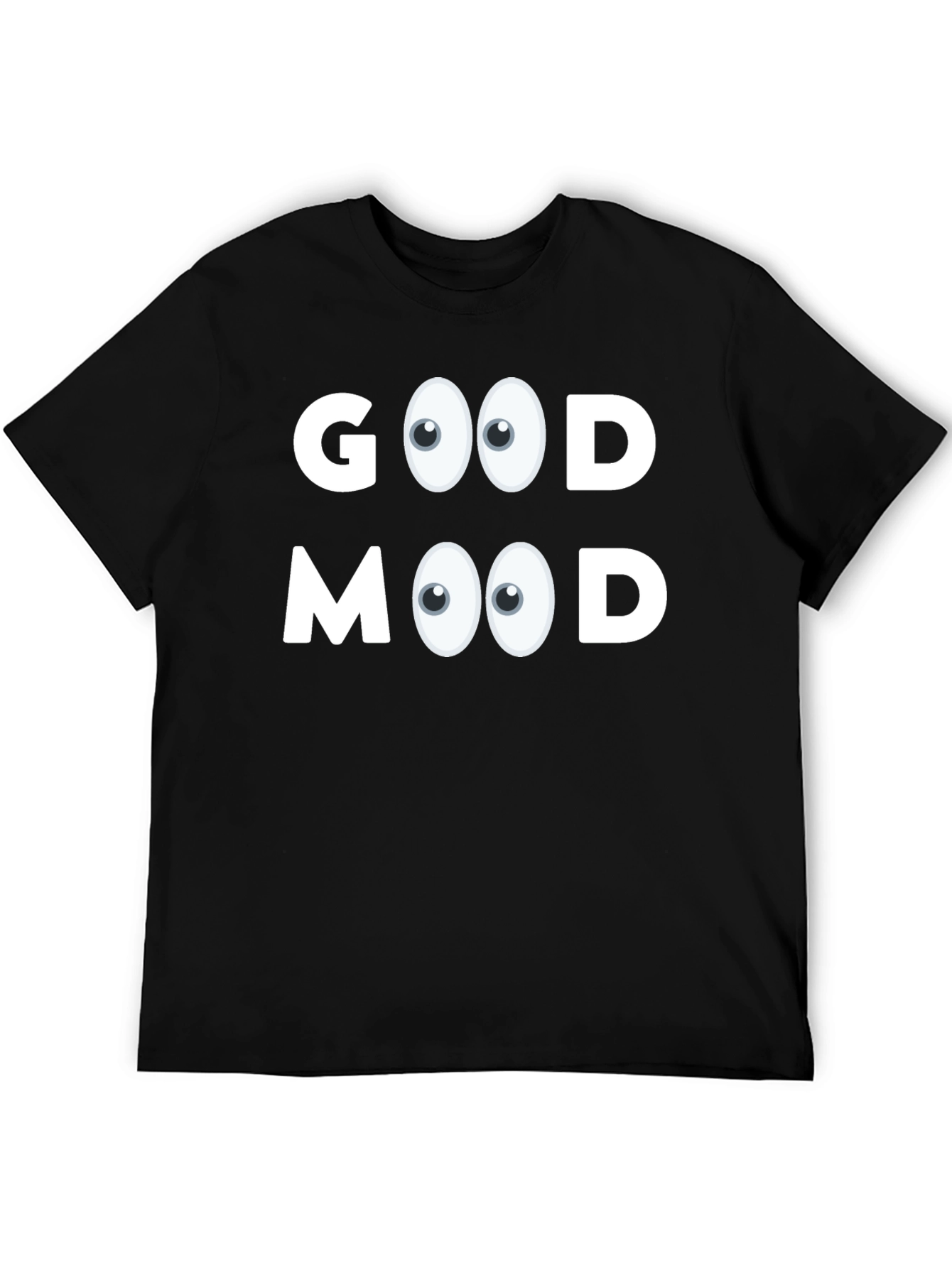Black Good Mood Graphic Tee - Black Cotton Blend view 5