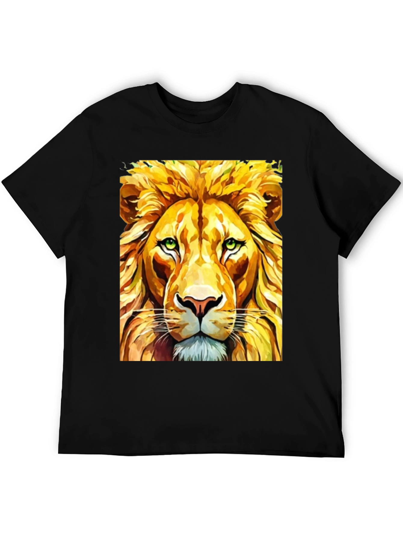 Black Lion Graphic T-Shirt - Bold Animal Print Tee view 5
