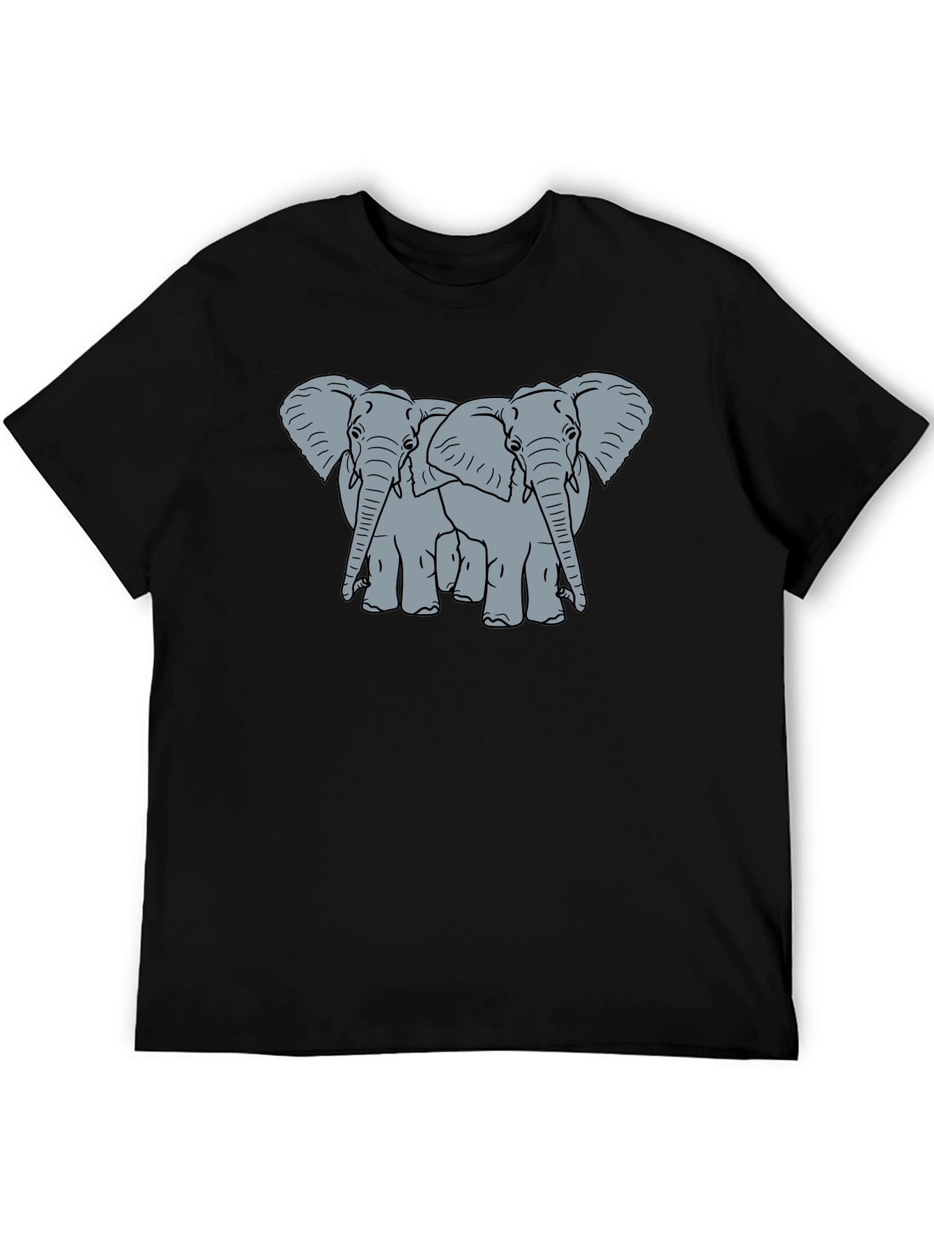 Black Elephant Graphic Tee - Black Cotton Blend view 5