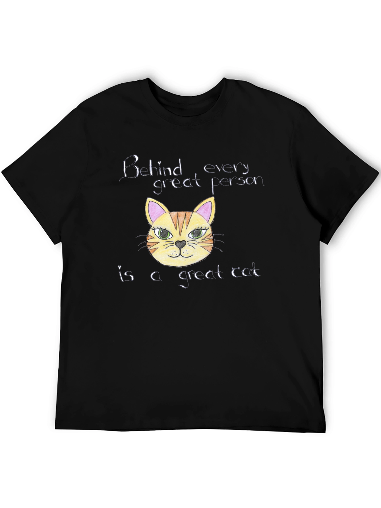 Black Cat Lover T-Shirt: Behind Every Great Person view 5