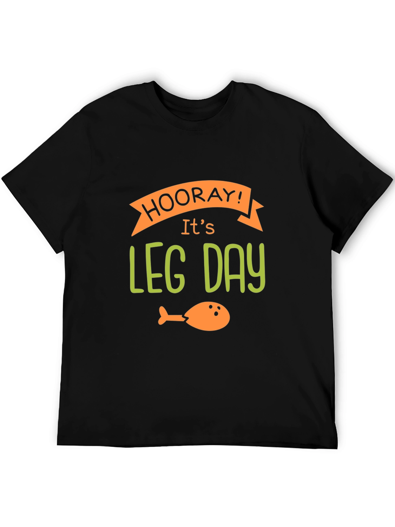 Black Hooray It's Leg Day Graphic T-Shirt view 5