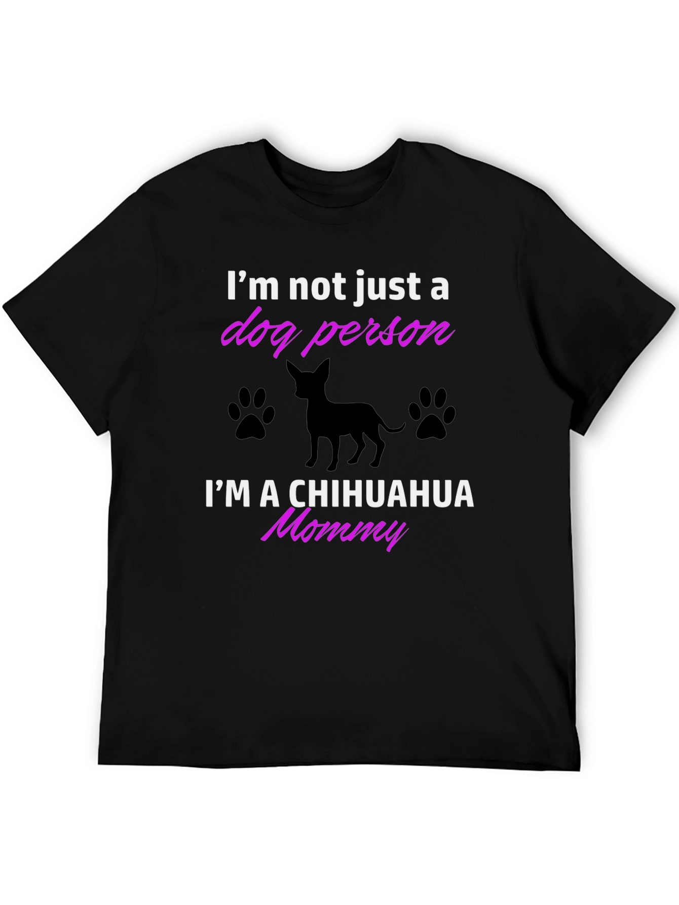 Black Chihuahua Mommy T-Shirt - Dog Lover Tee view 5