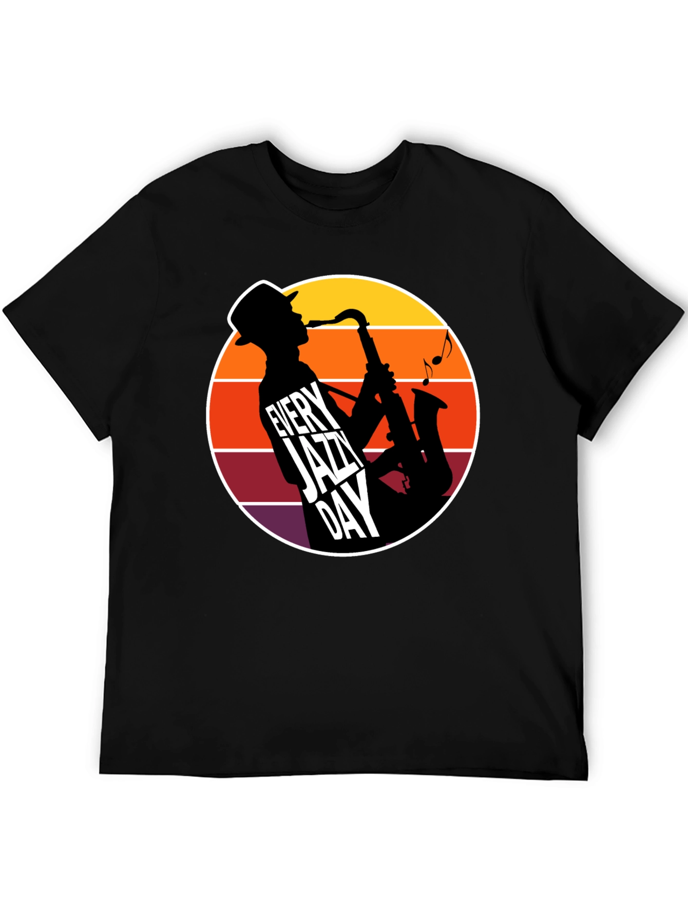 Black Every Jazz Day T-Shirt - Music Lover Tee view 5