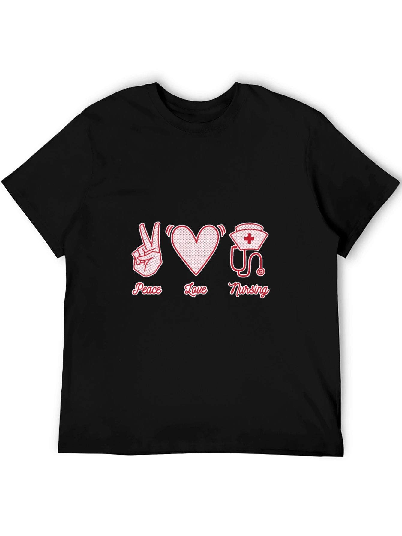 Black Peace Love Nursing Graphic Tee view 5