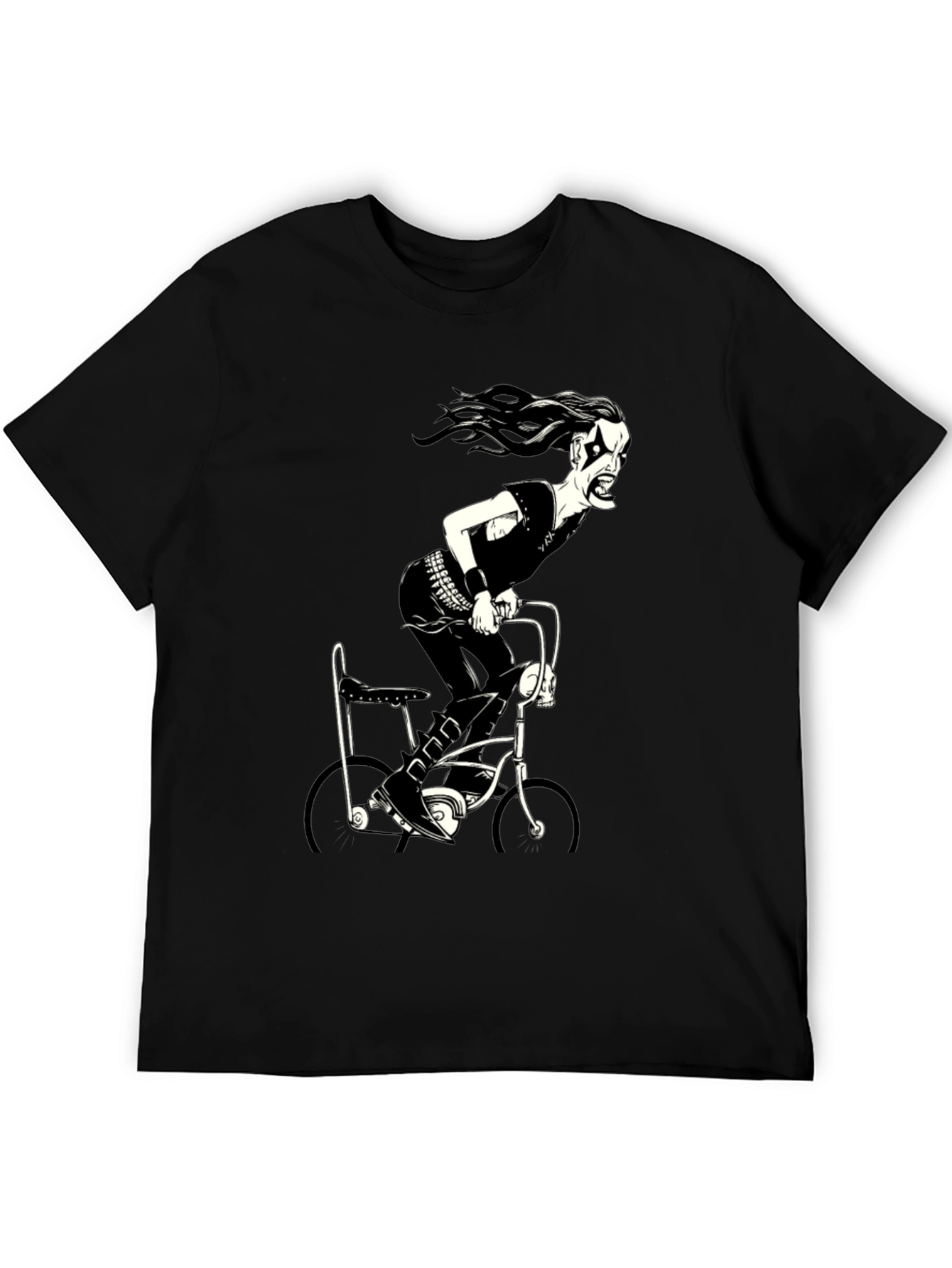 Black Black Metal Bike Rider Graphic T-Shirt view 5