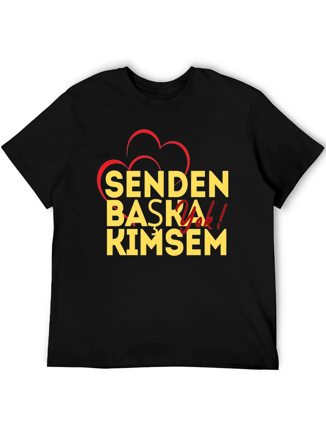Black Romantic Turkish Quote T-Shirt view 5