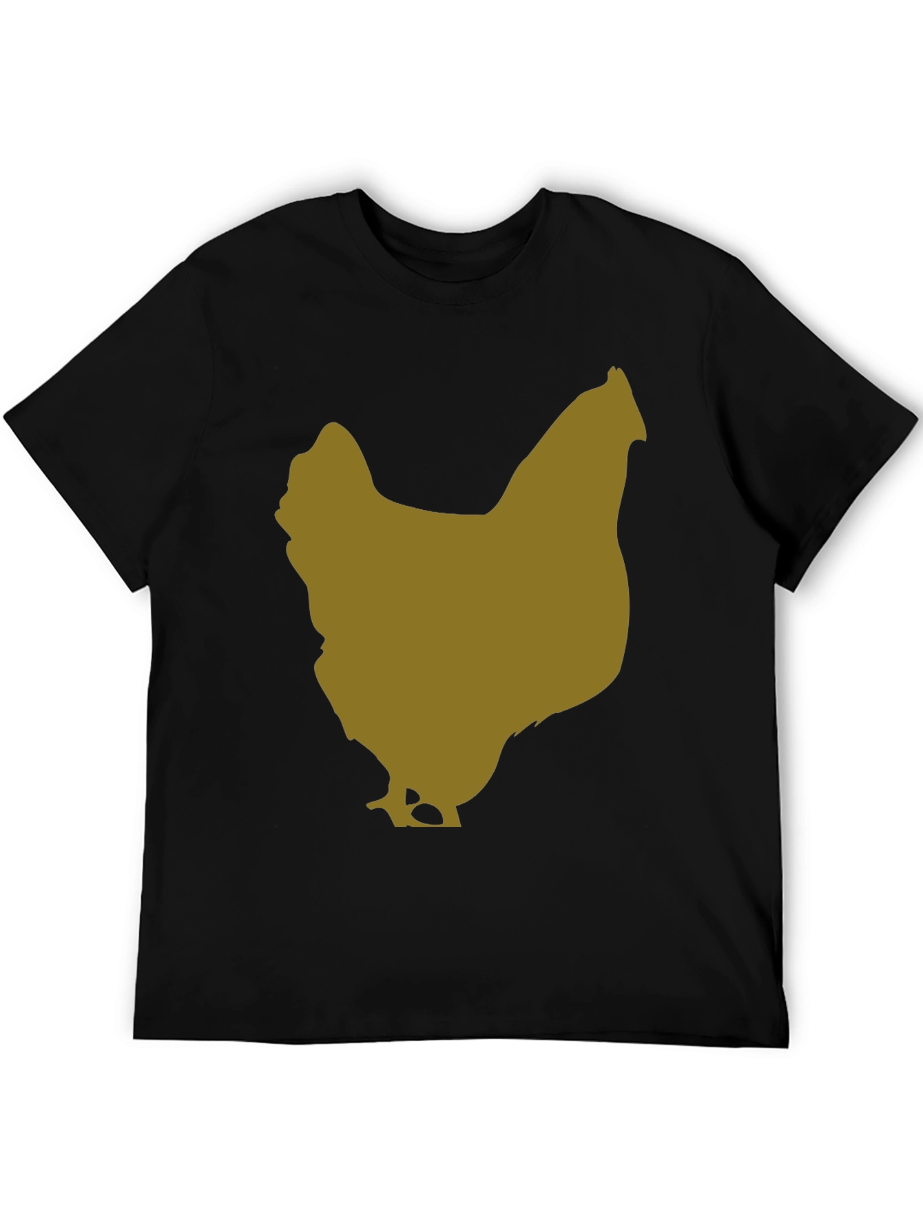 Black Chicken Silhouette Tee - Black Cotton Blend view 5