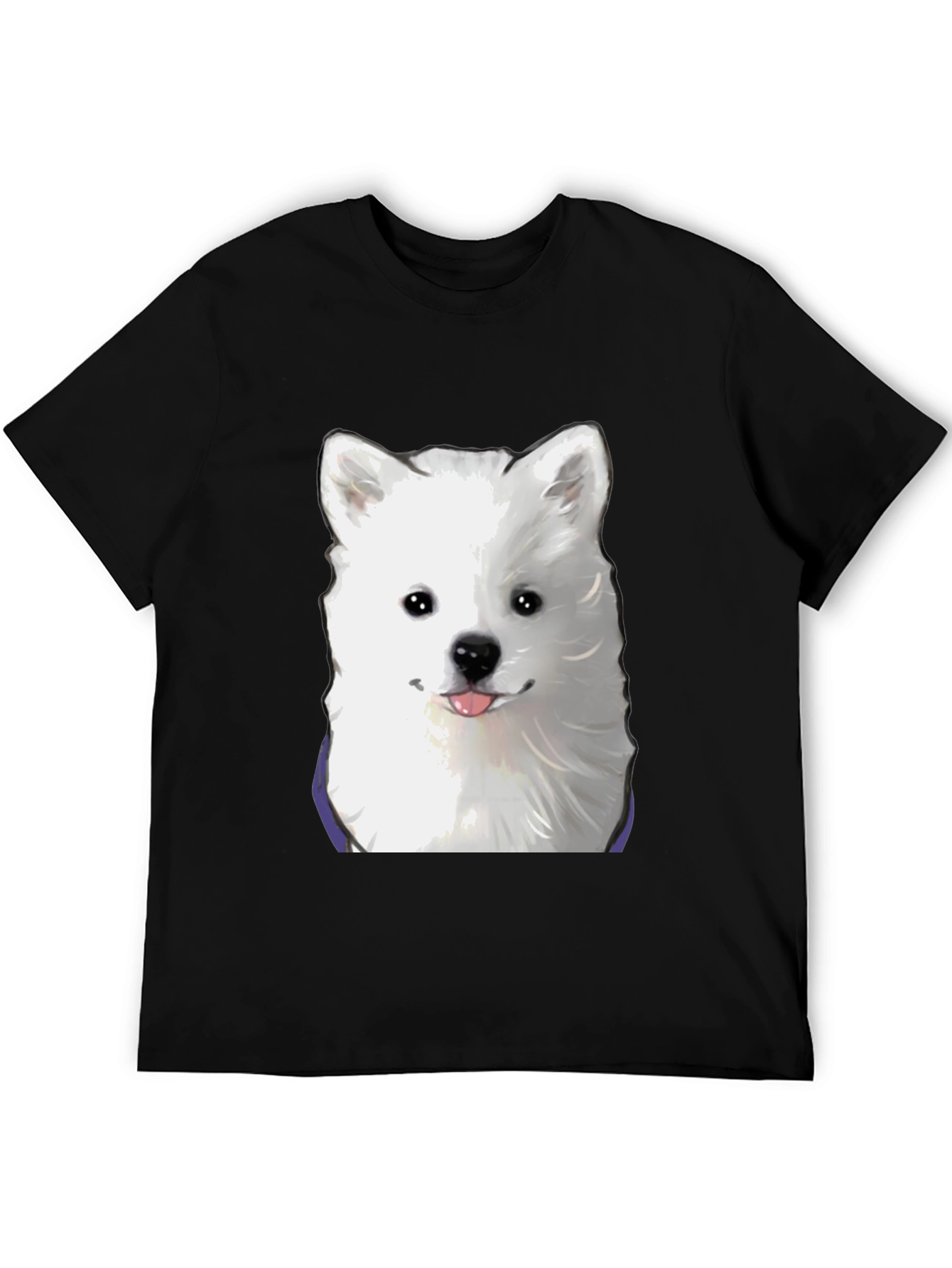 Black Cute Dog Graphic Black T-Shirt view 5