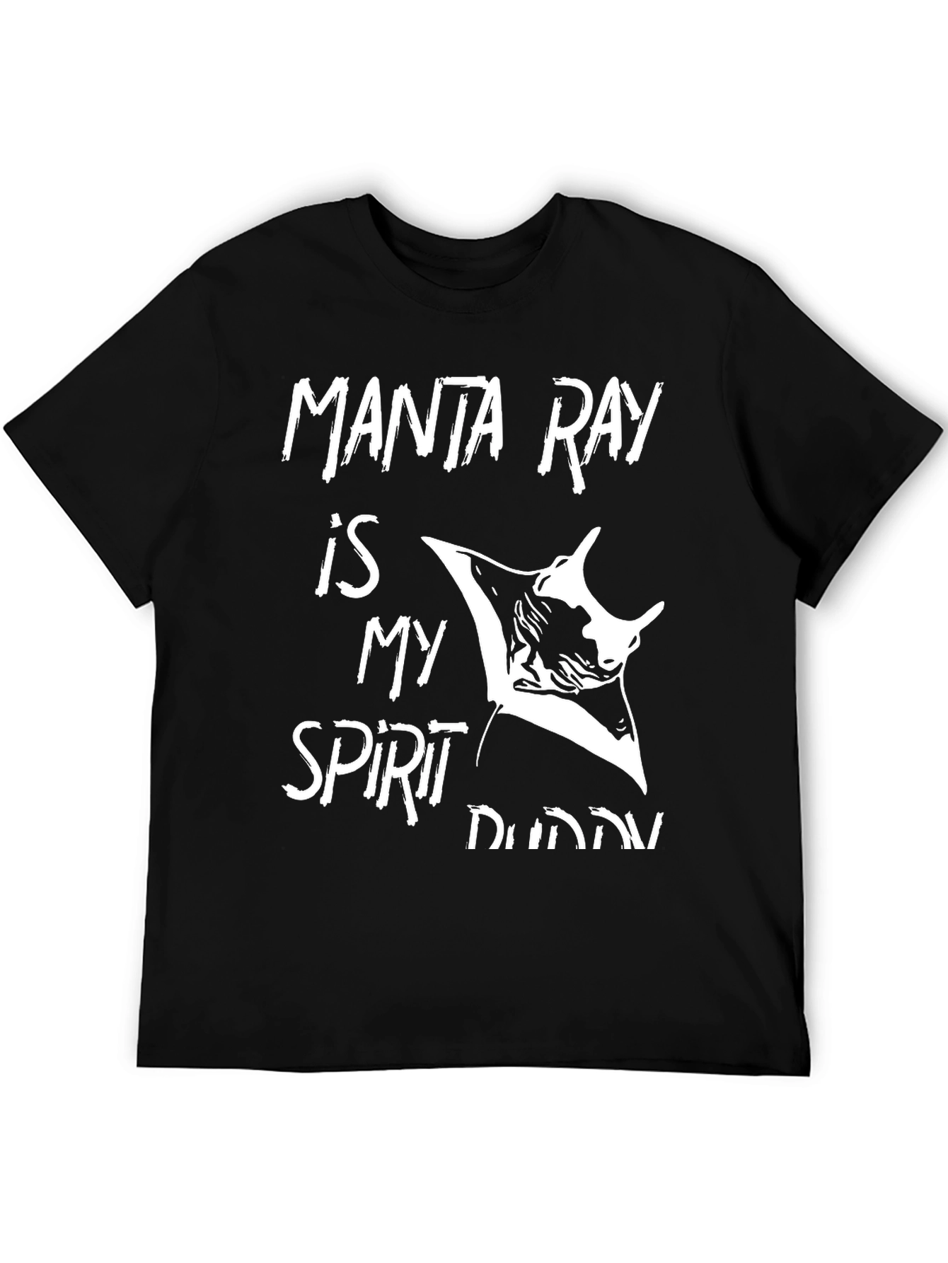 Black Manta Ray Spirit Buddy Graphic Tee view 5