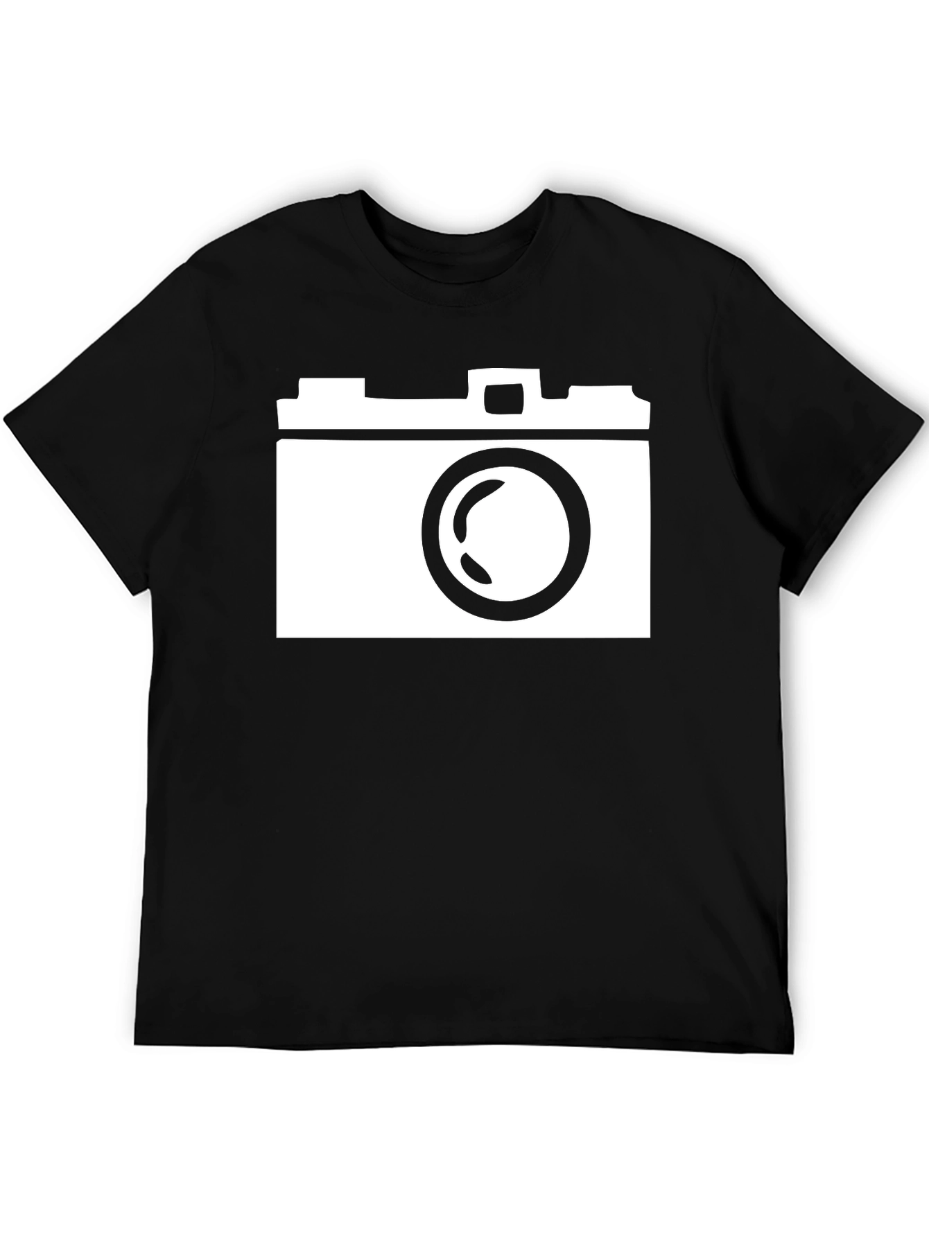 Black Retro Camera Graphic T-Shirt - Classic Photographer Tee view 5